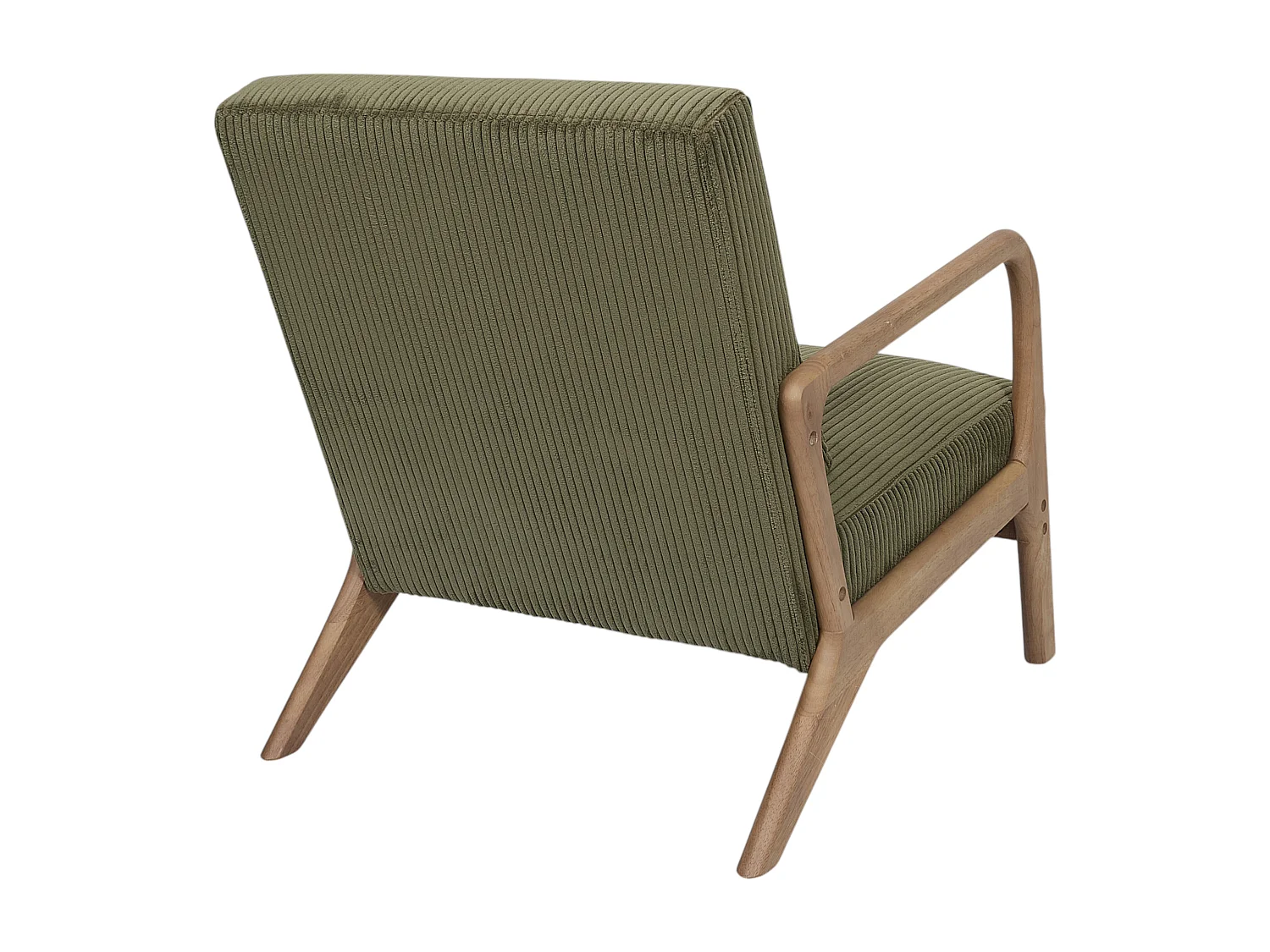 Fauteuil Côtelé Design "Scott" 75cm Vert