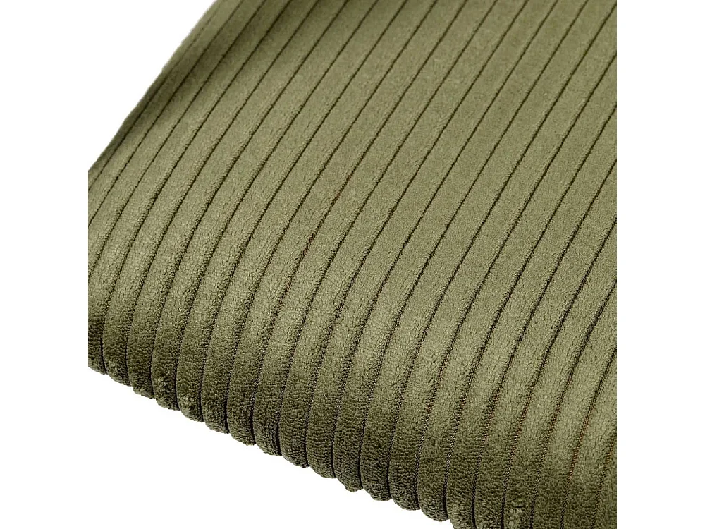 Fauteuil Côtelé Design "Scott" 75cm Vert