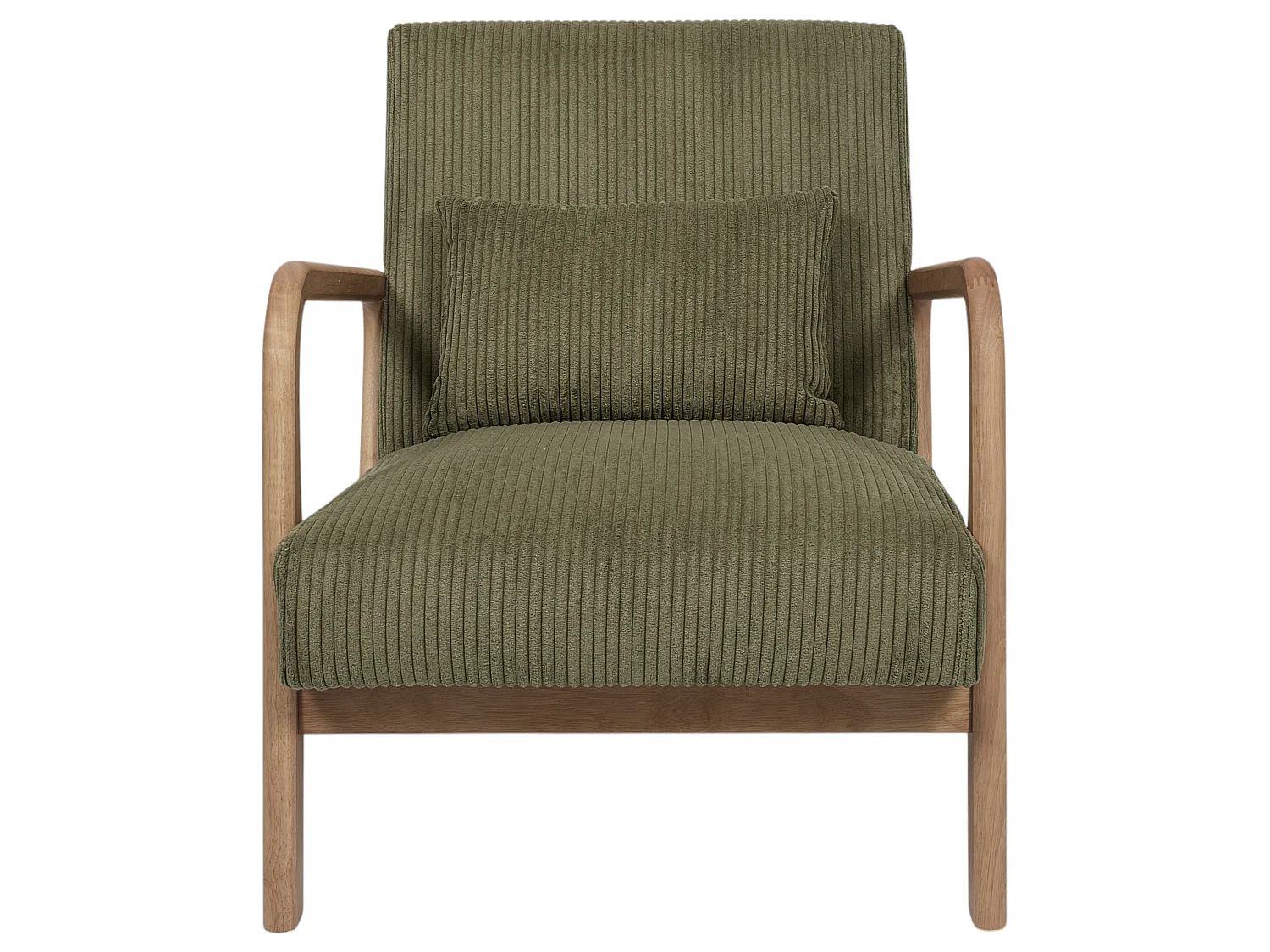 Fauteuil Côtelé Design "Scott" 75cm Vert
