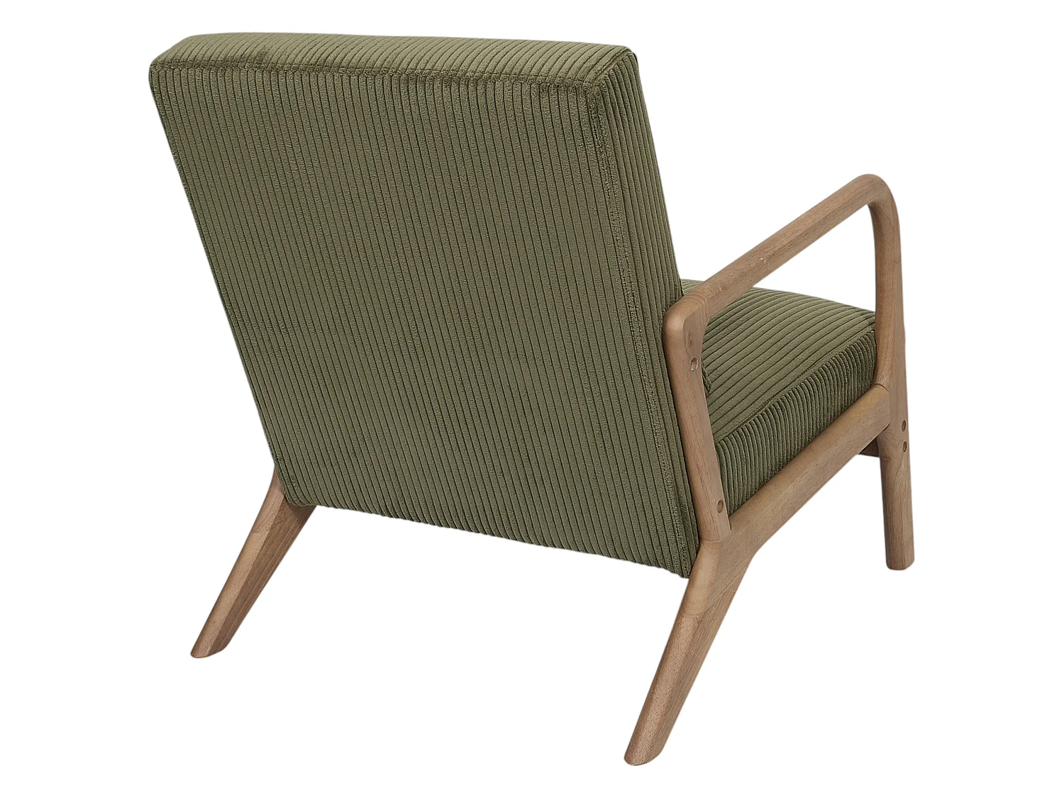 Fauteuil Côtelé Design "Scott" 75cm Vert