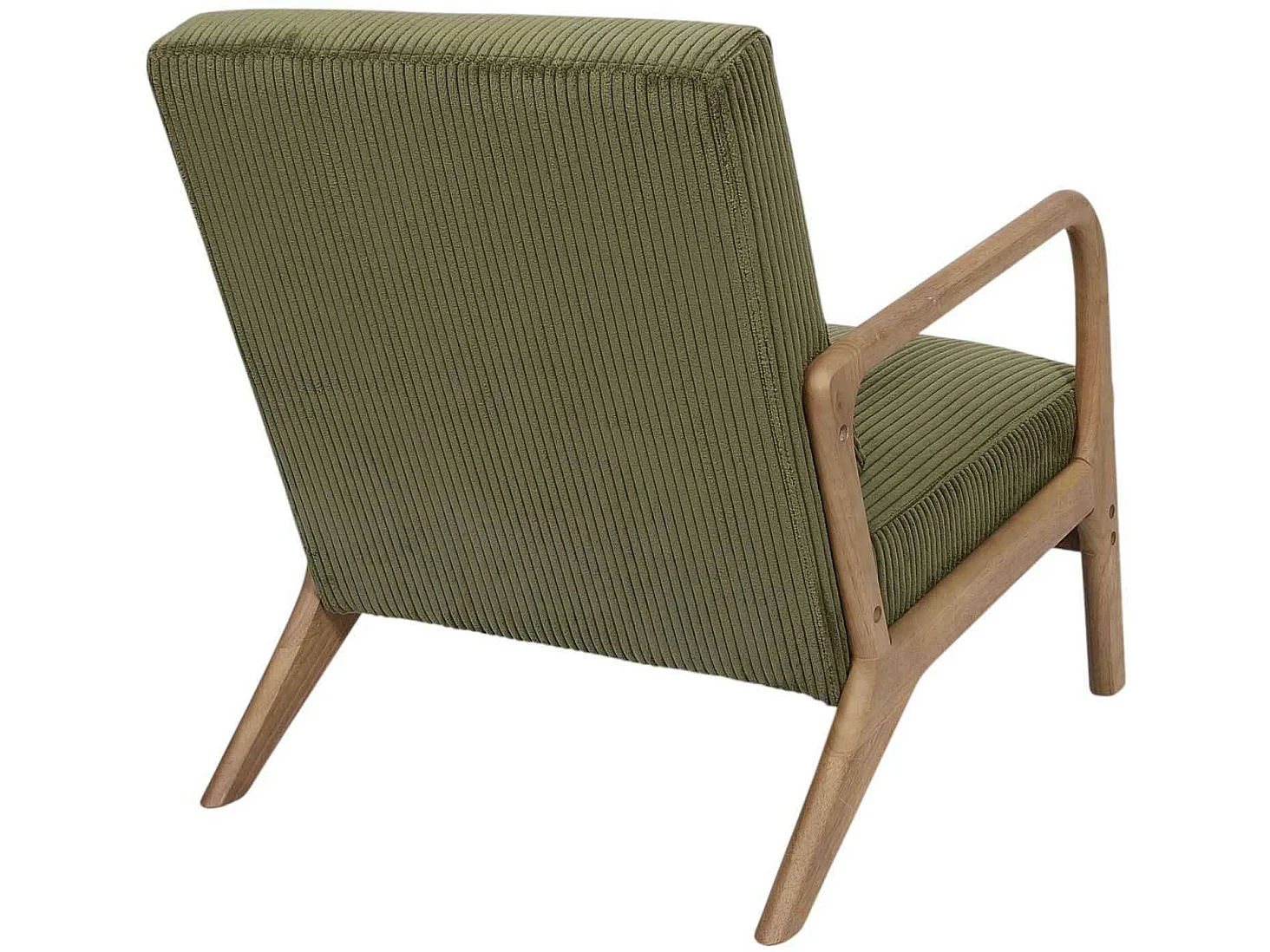 Fauteuil Côtelé Design "Scott" 75cm Vert