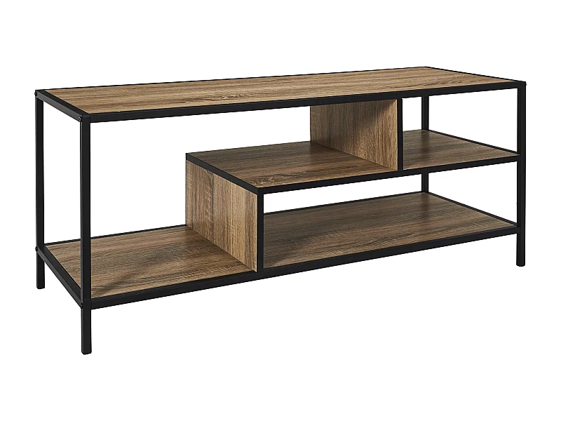 Banc Tv Edison 3 Niveau Metal Bois Marron, Noir