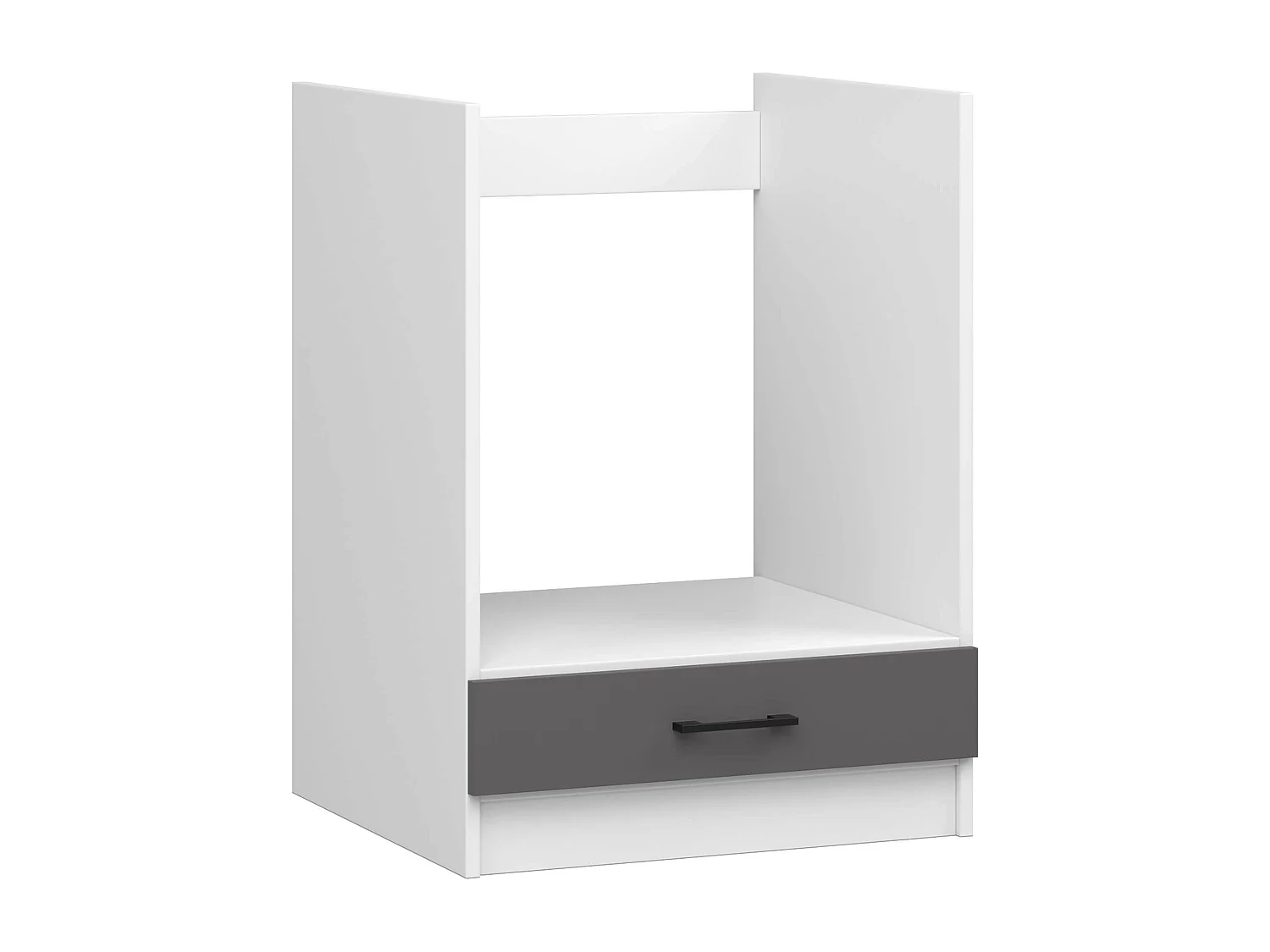 Armario de cocina para horno S60 OLIWIA Blanco 60 cm 1 puerta frente en color Gris Grafito 60x55x82 cm