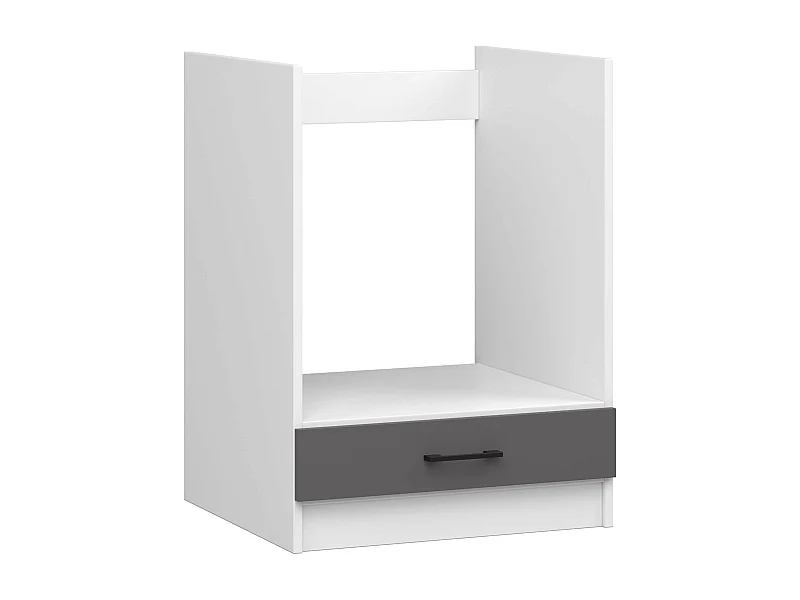 Armario de cocina para horno S60 OLIWIA Blanco 60 cm 1 puerta frente en color Gris Grafito 60x55x82 cm