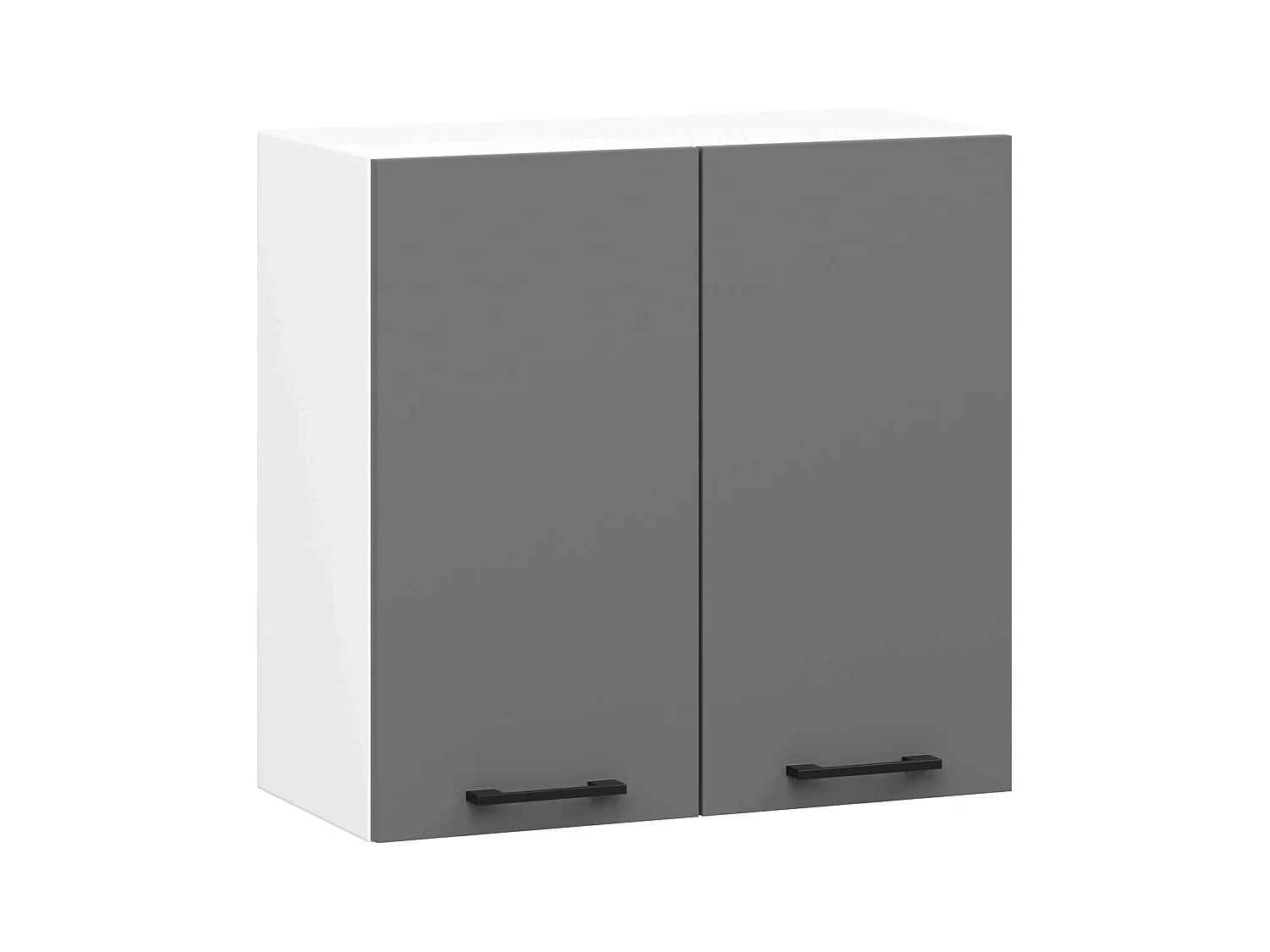 Armario colgante de cocina AKORD OLIWIA Blanco 60 cm 2 puertas frente en color Gris Grafito 60x30x58 cm