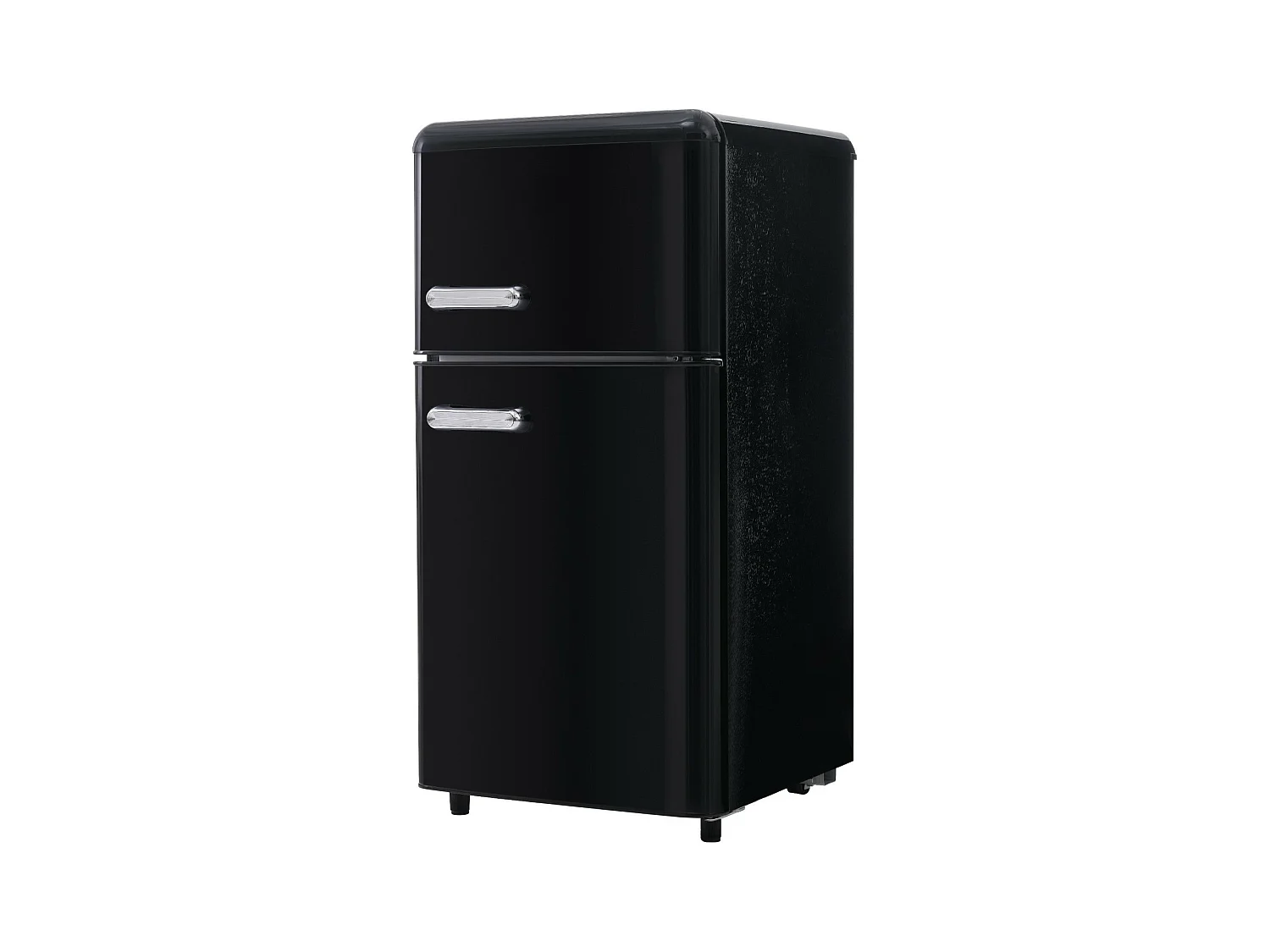 Réfrigérateur à double porte avec pieds réglables et roulettes - 72L - 120kWh/an - Faible niveau sonore de 39 dB - Classe E - 45x44x91cm