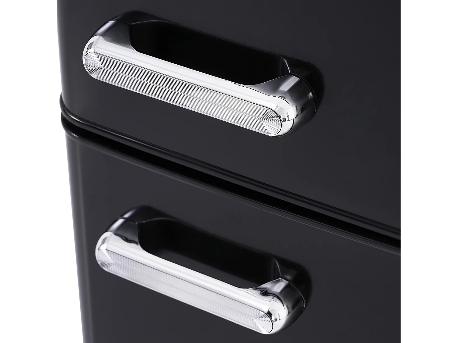 Réfrigérateur à double porte avec pieds réglables et roulettes - 72L - 120kWh/an - Faible niveau sonore de 39 dB - Classe E - 45x44x91cm