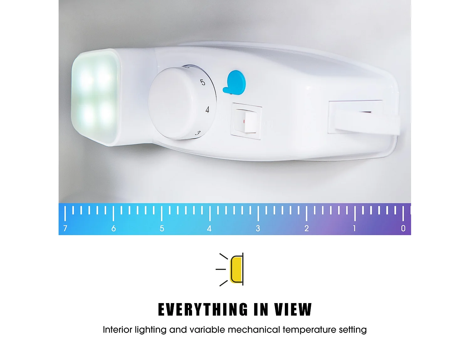 Réfrigérateur 22L+38L avec LED, pieds réglable, 172 kWh/an, -27 °C à 13 °C, 7 Niveau Température, énergétique E, 42x45.5x86.8cm