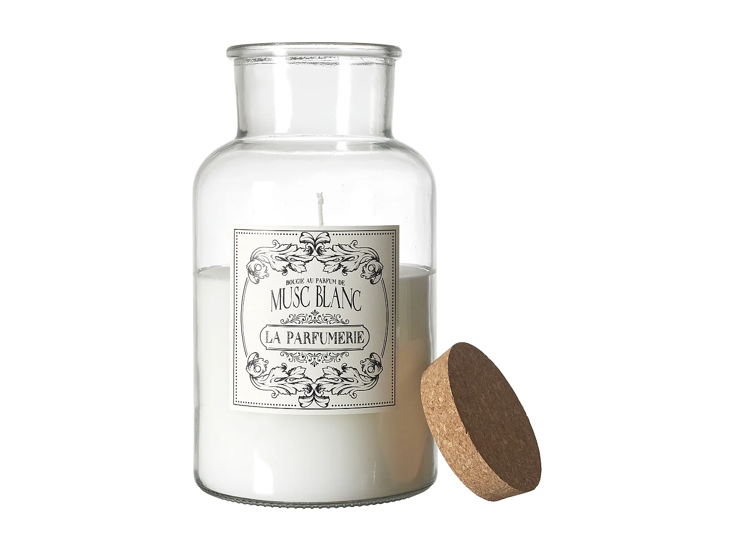 Bougie Parfumee H25.5cm Blanc