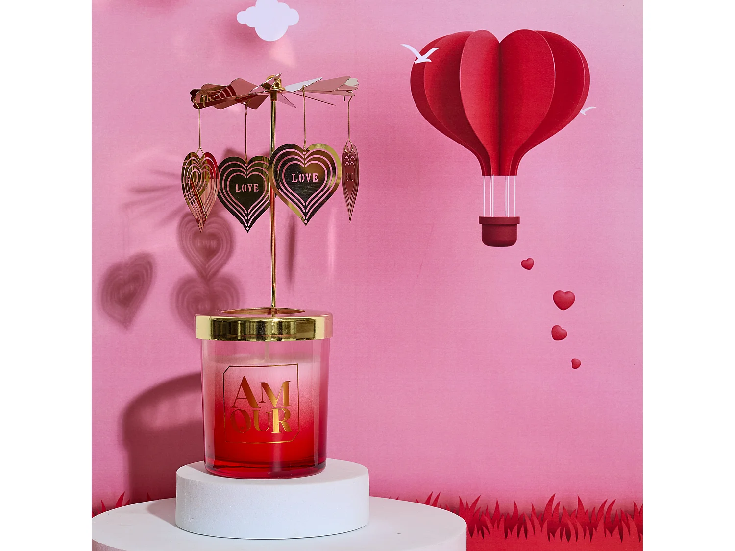 Bougie Parfumee Carrousel Amour Rouge