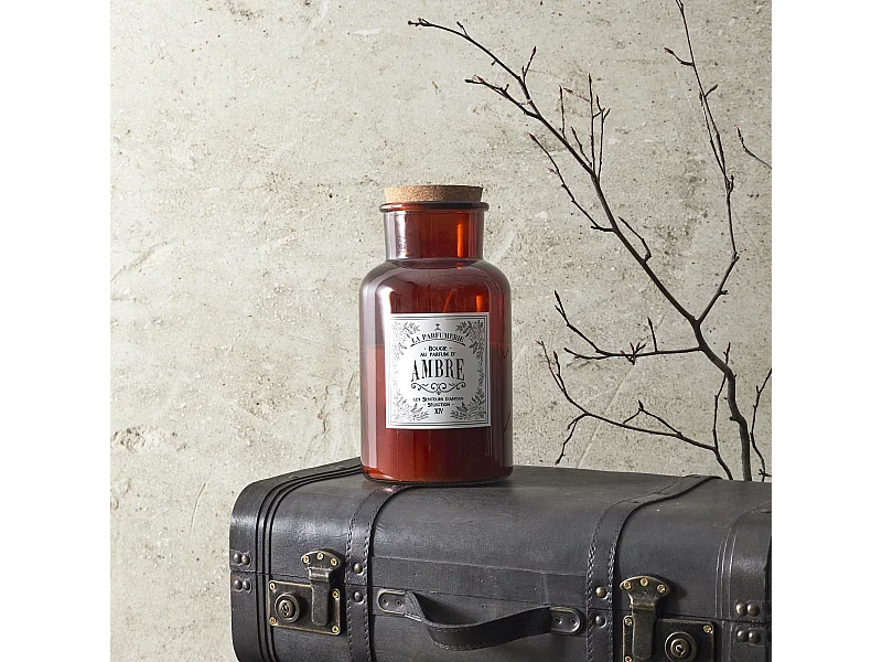 Bougie Parfumee H25.5cm Marron