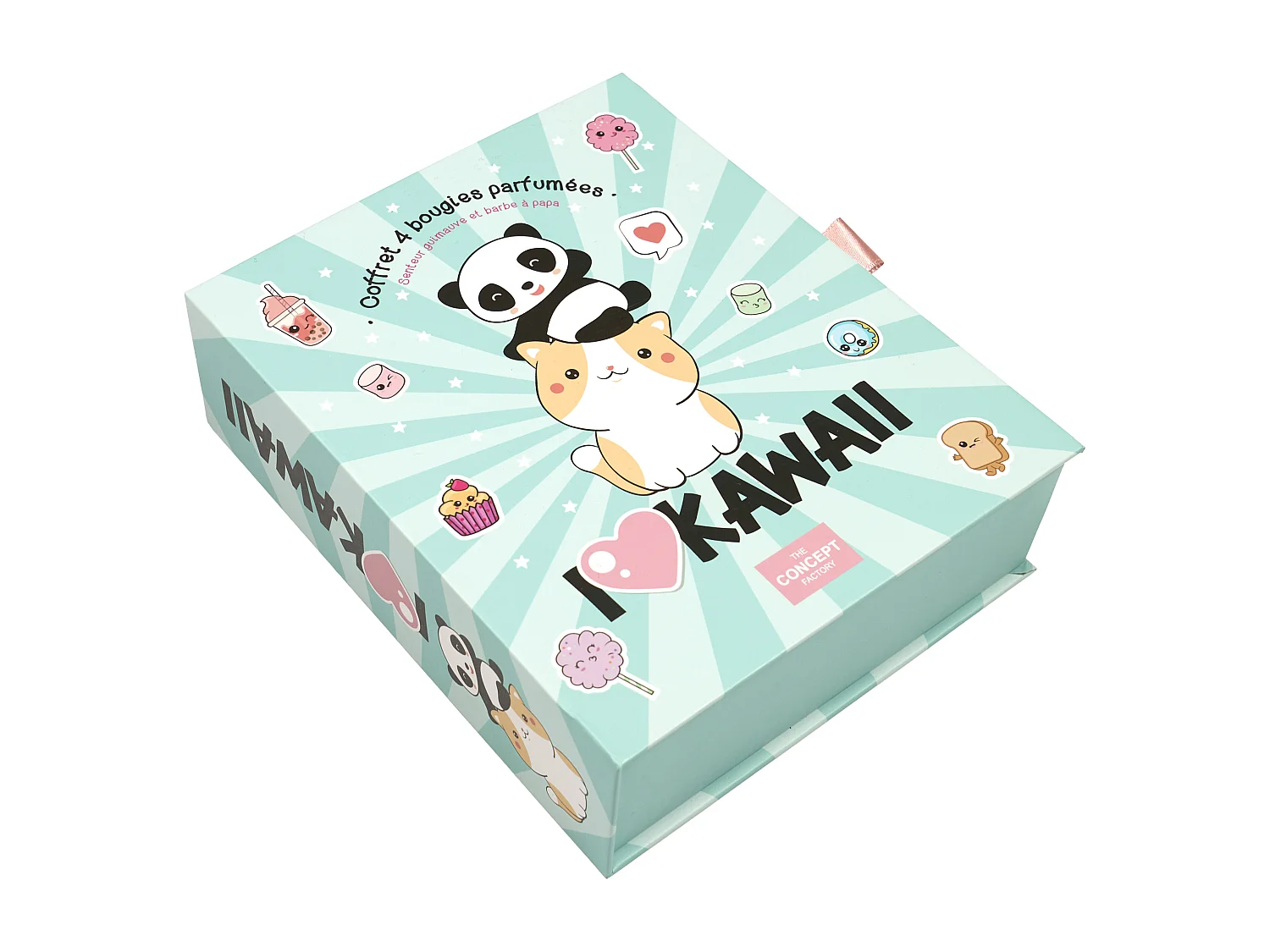 Bougie Parfumee X4 Coffret Kawaii Multicolore