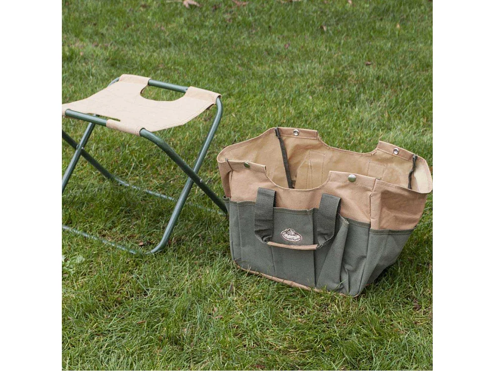 Tabouret sac range outils de jardinage