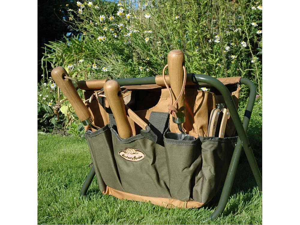 Tabouret sac range outils de jardinage