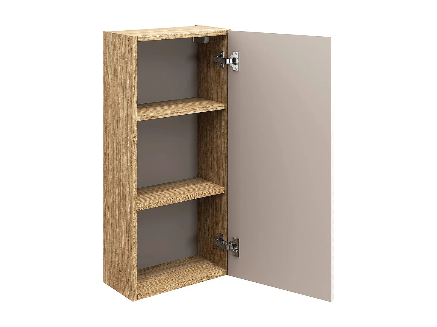 Elora Beige en Hout 1-deurs halfzuil