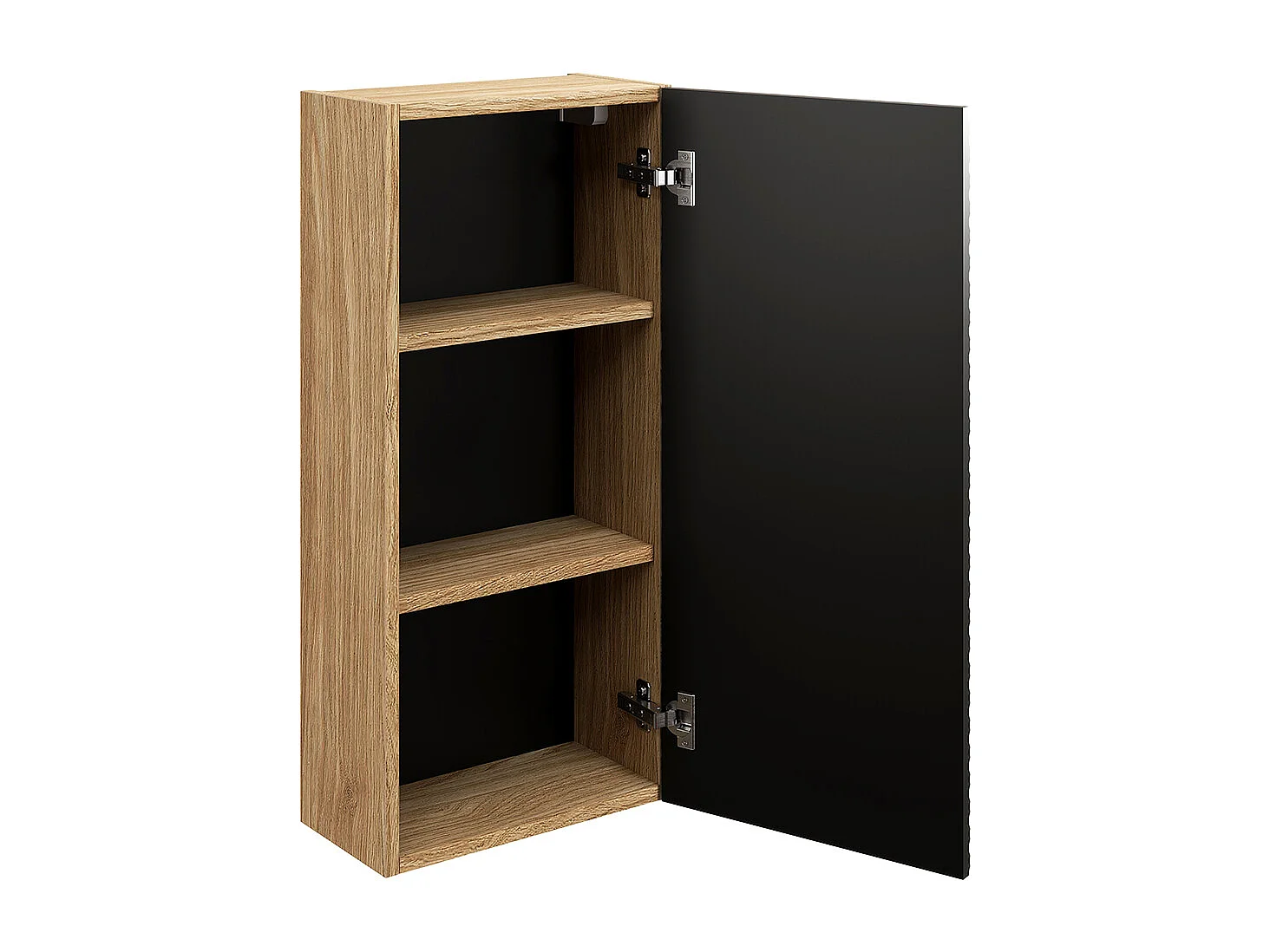 Elora Zwart en Hout 1-deurs halfzuil