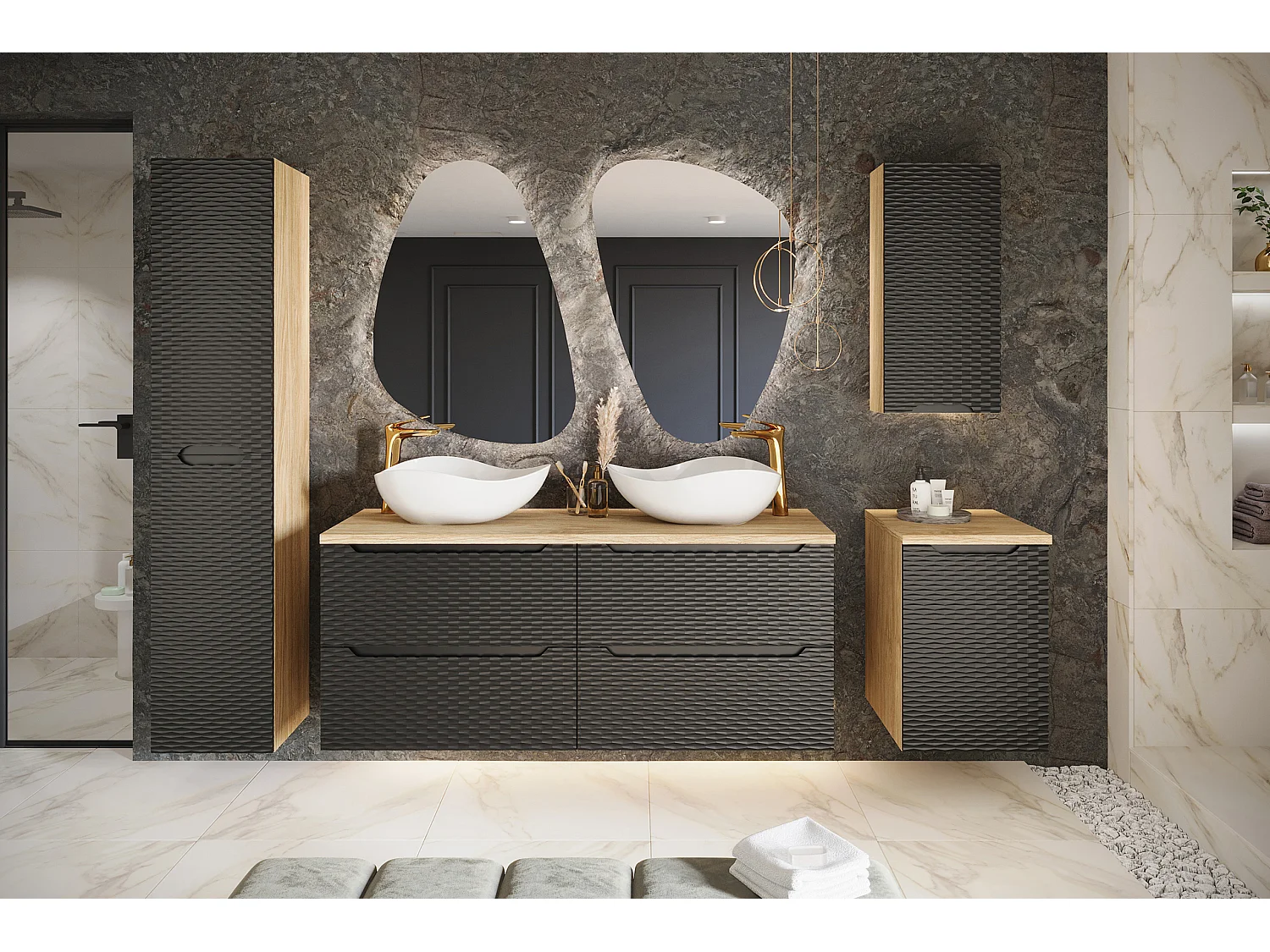 Armoire haute Ocean Black 35 cm 1 porte
