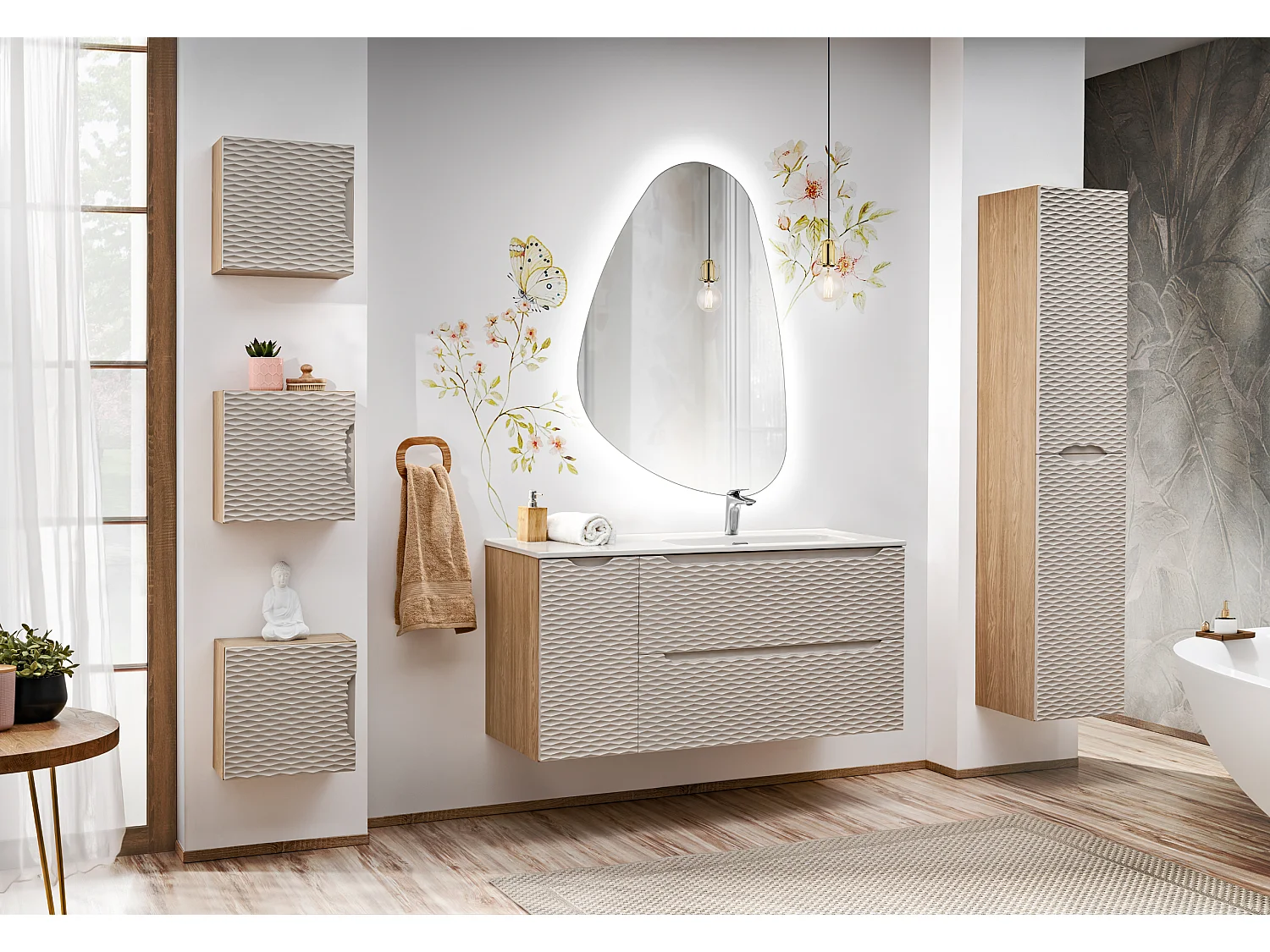 Armoire Haute Ocean Beige 35 x 35 cm 1 Porte