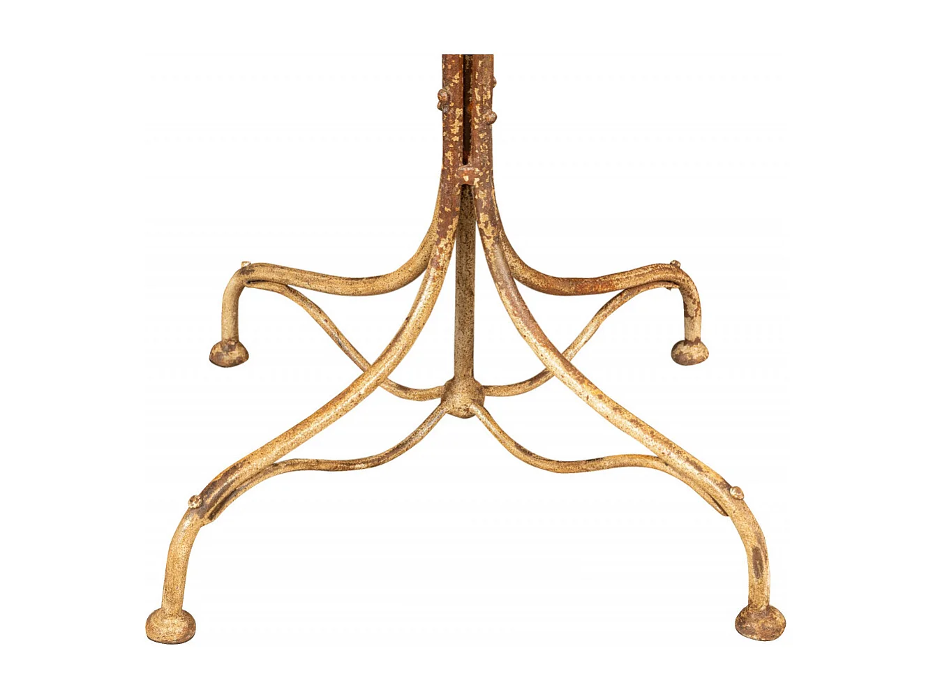 BISCOTTINI Table de Jardin - Fonte avec Finition Blanche Antique - Table de Jardin - Balcon - Terrasse - Table de Café - 70x70x76 cm