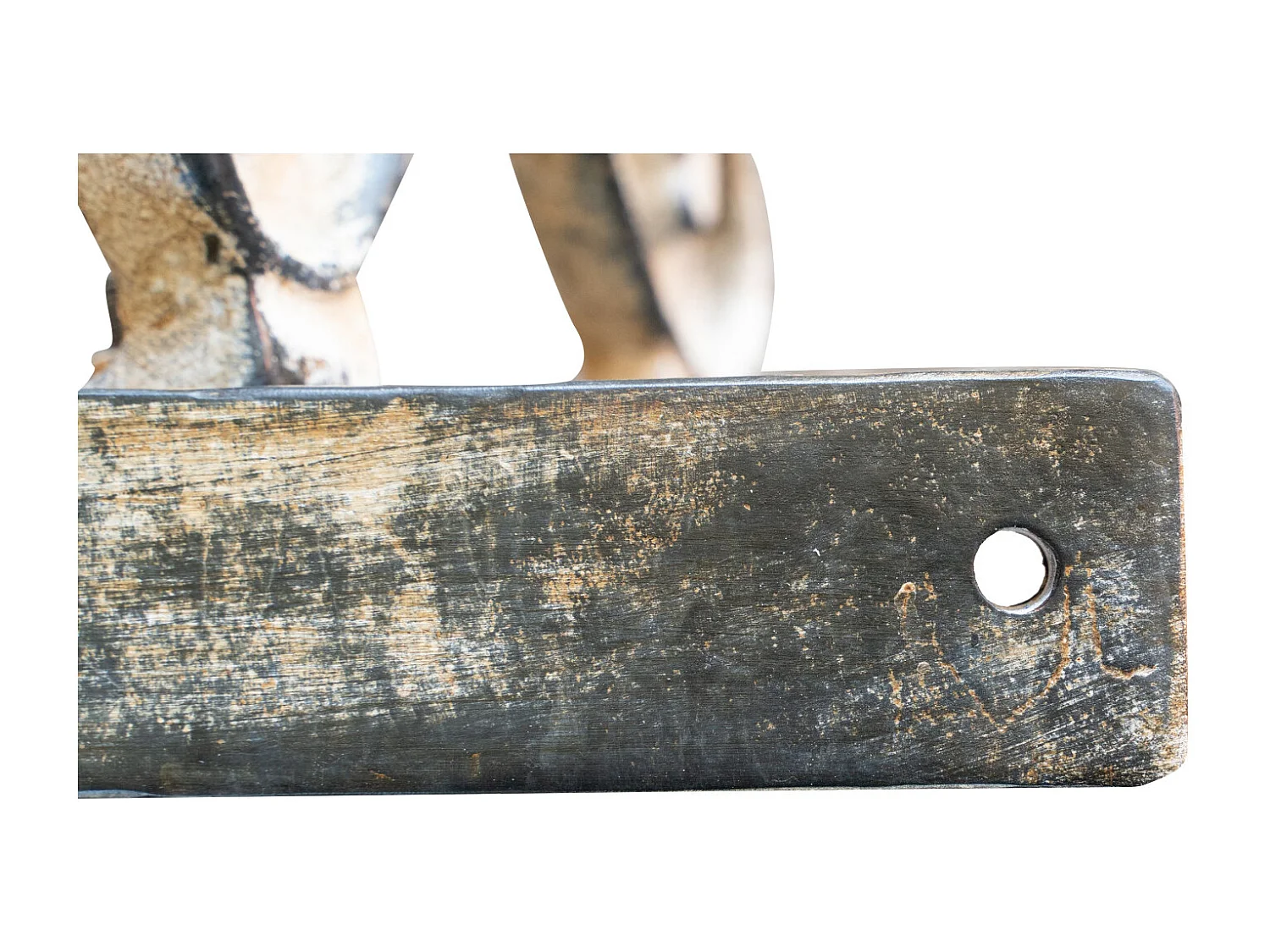 BISCOTTINI Table - Fer Forgé Finition Antique - Table d'Extérieur - Mobilier de Jardin - Terrasse - Balcon - Table en Métal - Table Basse -127x69x43cm