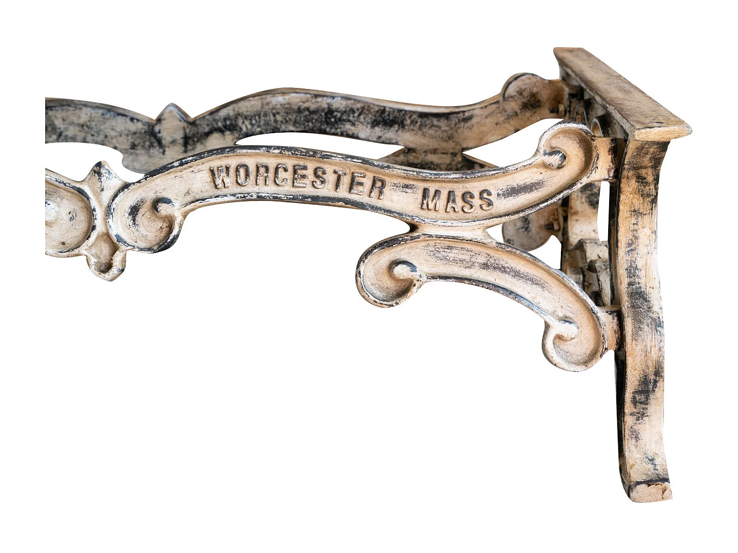 BISCOTTINI Table - Fer Forgé Finition Antique - Table d'Extérieur - Mobilier de Jardin - Terrasse - Balcon - Table en Métal - Table Basse -127x69x43cm