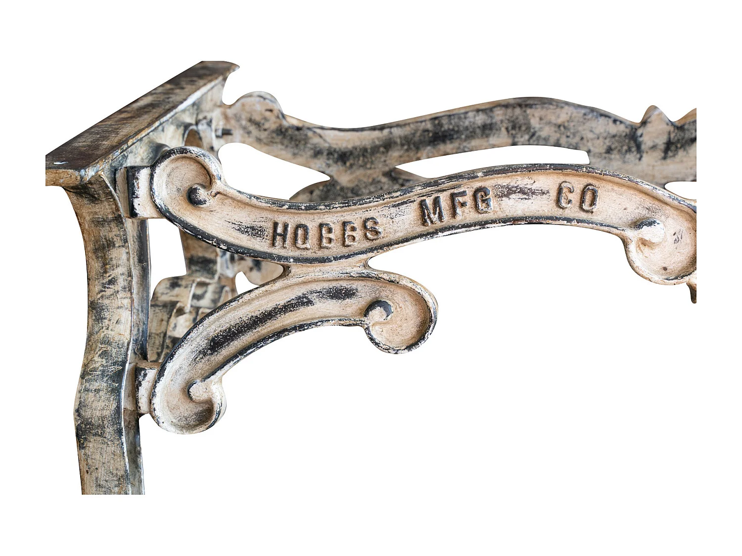 BISCOTTINI Table - Fer Forgé Finition Antique - Table d'Extérieur - Mobilier de Jardin - Terrasse - Balcon - Table en Métal - Table Basse -127x69x43cm