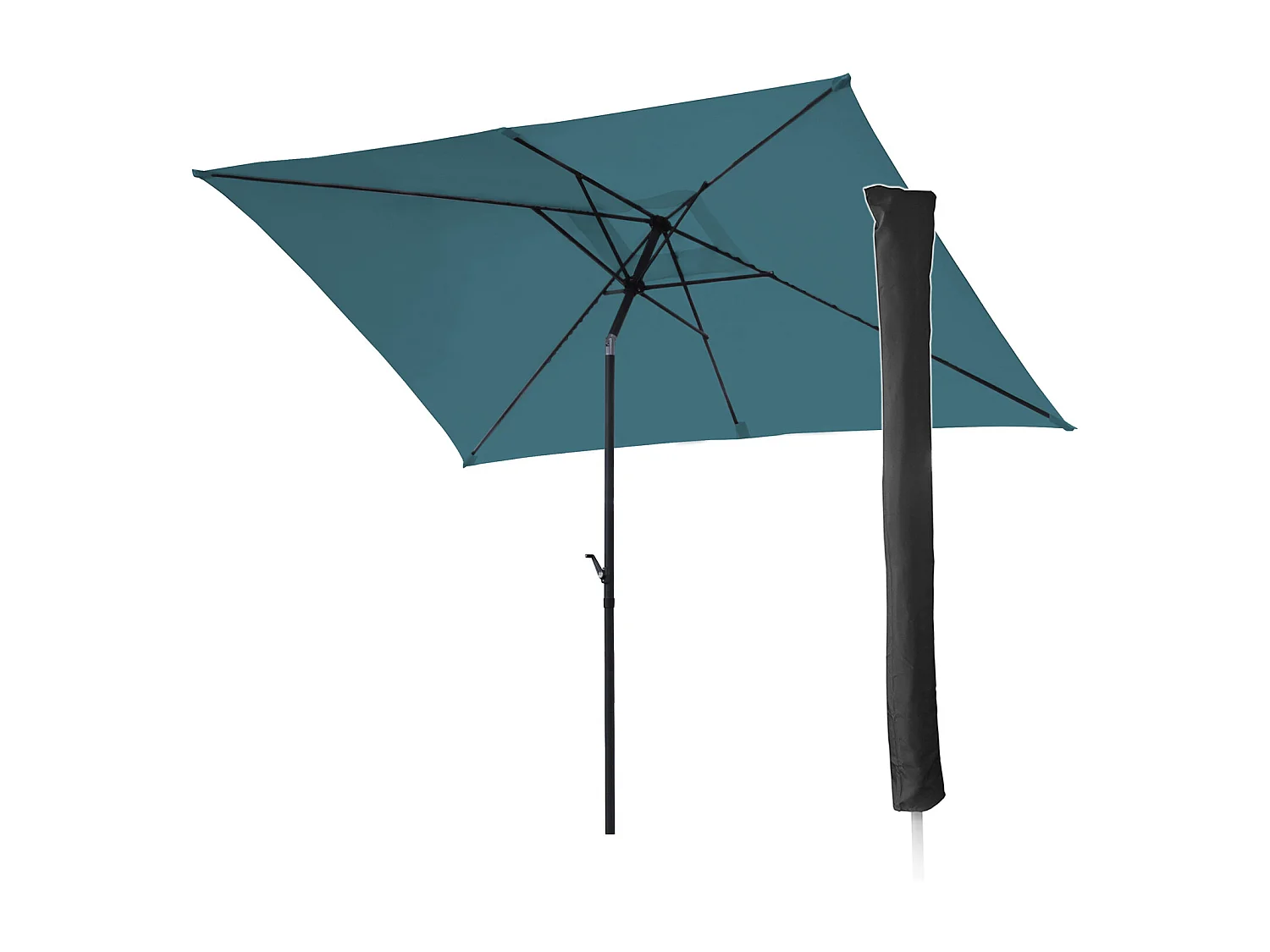 Parasol de balcon rectangulaire avec Housse de protection