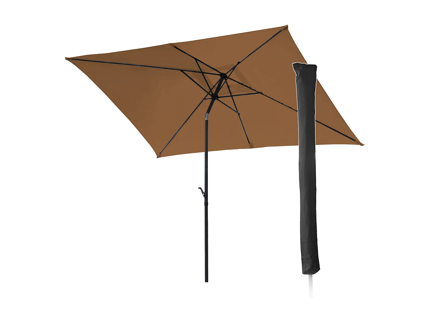 Parasol de balcon rectangulaire avec Housse de protection