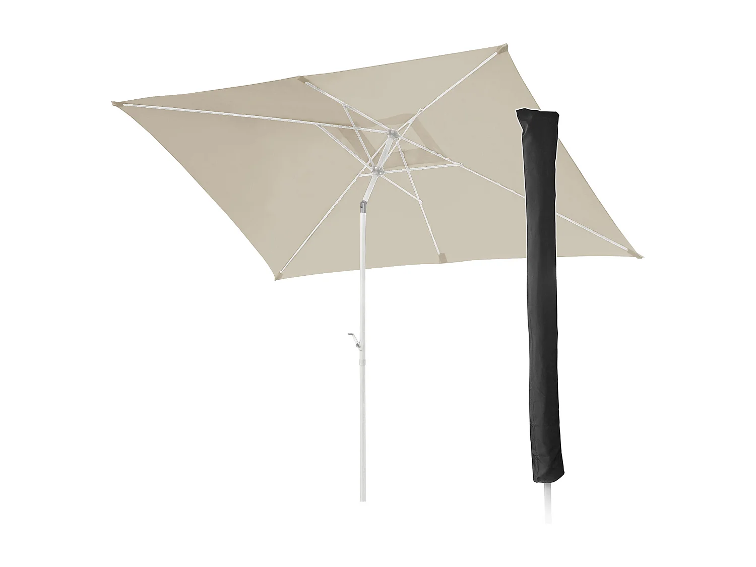 Parasol de balcon rectangulaire avec Housse de protection