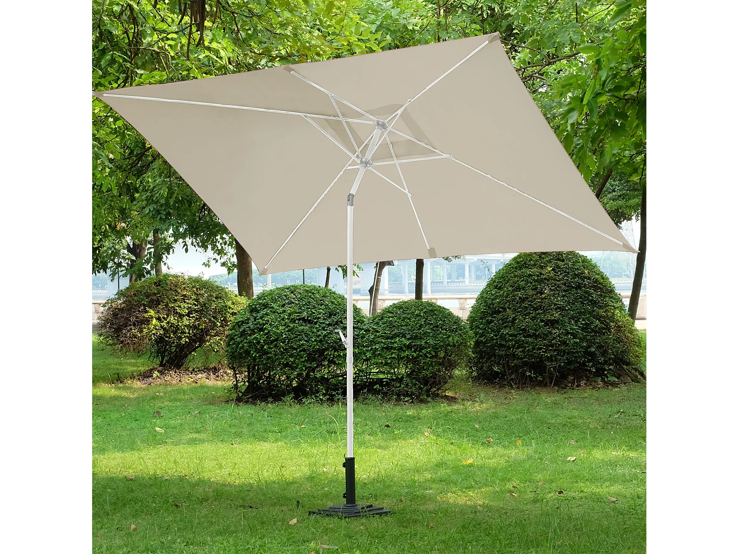 Parasol de balcon rectangulaire avec Housse de protection