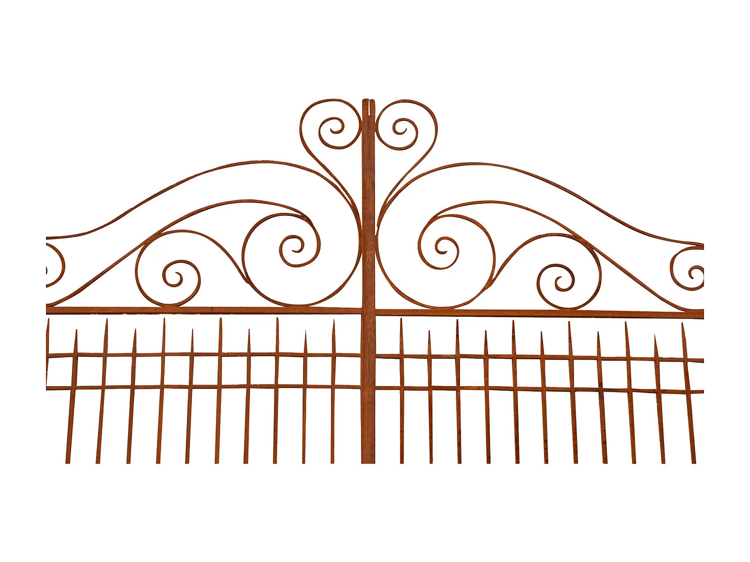 BISCOTTINI Portail en fer - Fer massif avec détails ornementaux - Clôture en fer - Portail en métal - Porte décorative - Portail d'entrée - 400x8x300cm