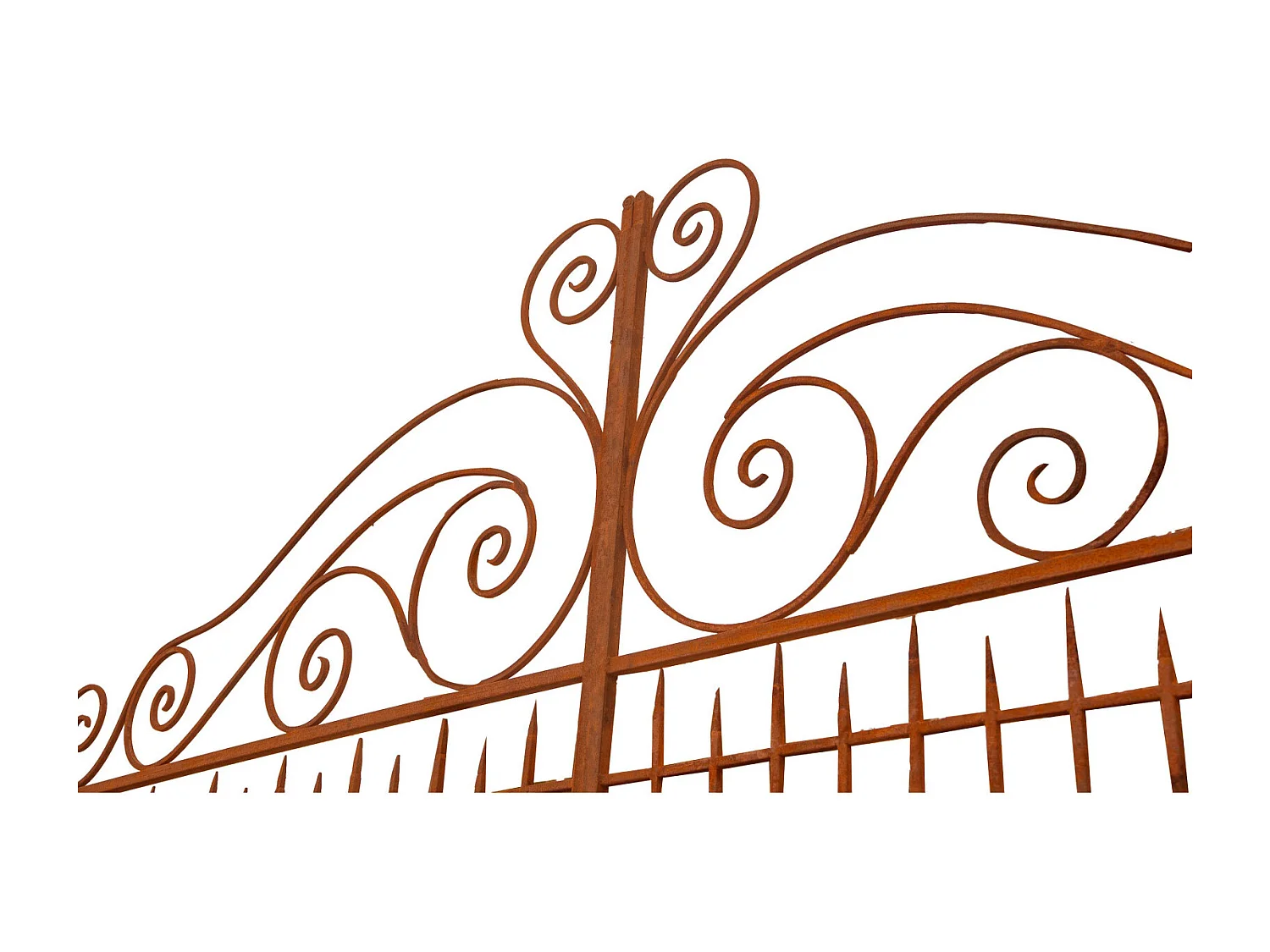 BISCOTTINI Portail en fer - Fer massif avec détails ornementaux - Clôture en fer - Portail en métal - Porte décorative - Portail d'entrée - 400x8x300cm