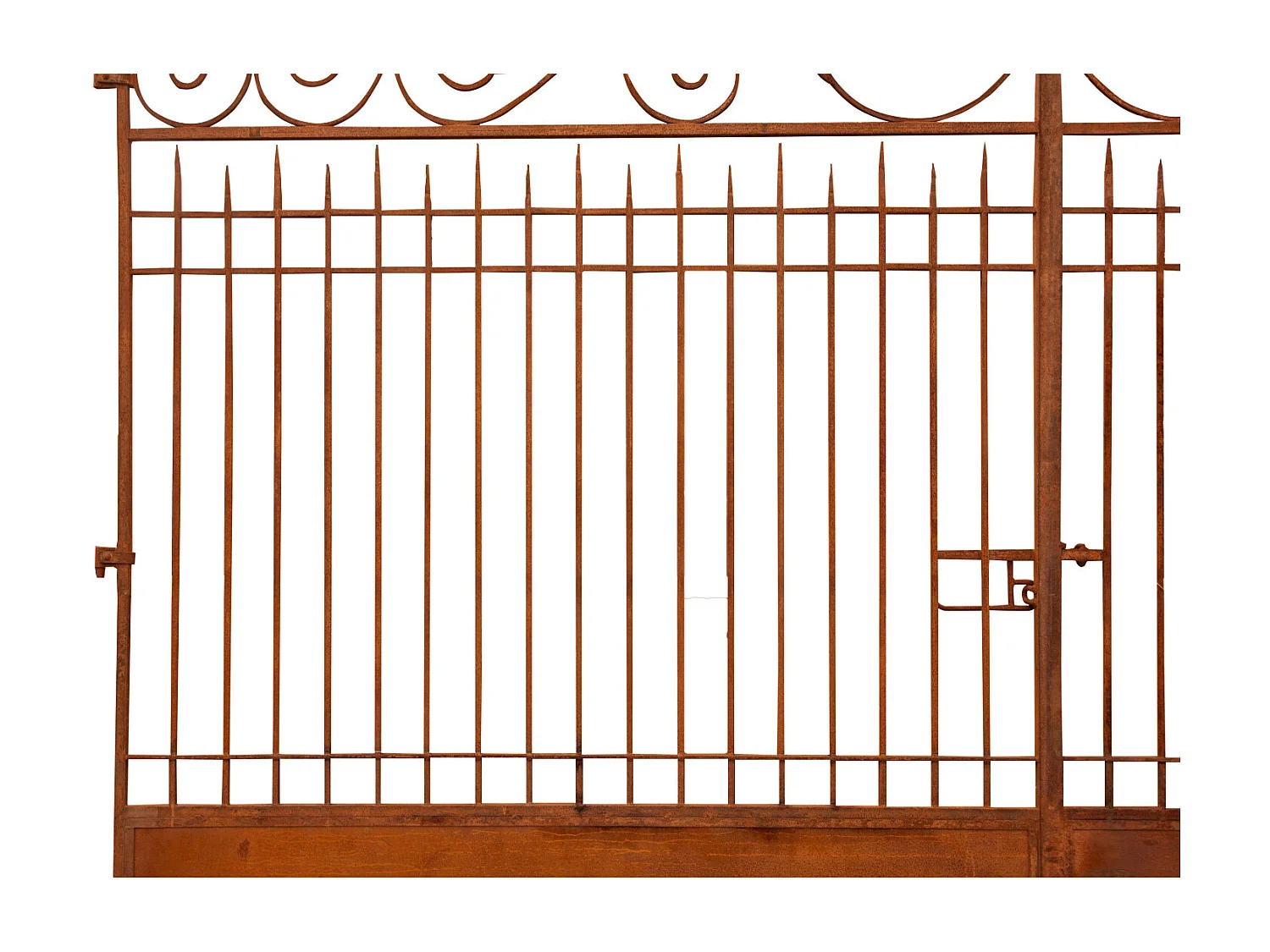 BISCOTTINI Portail en fer - Fer massif avec détails ornementaux - Clôture en fer - Portail en métal - Porte décorative - Portail d'entrée - 400x8x300cm