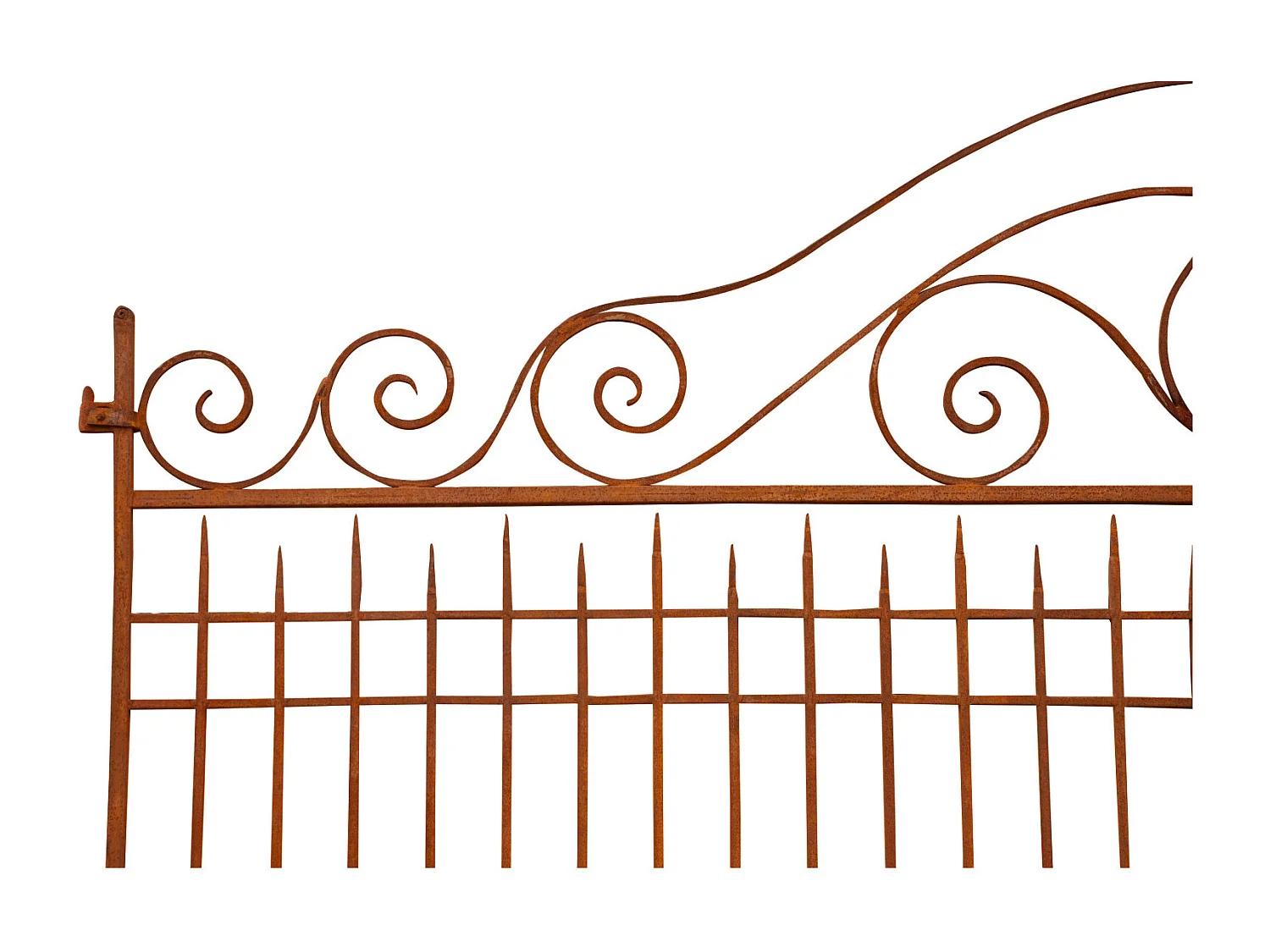 BISCOTTINI Portail en fer - Fer massif avec détails ornementaux - Clôture en fer - Portail en métal - Porte décorative - Portail d'entrée - 400x8x300cm