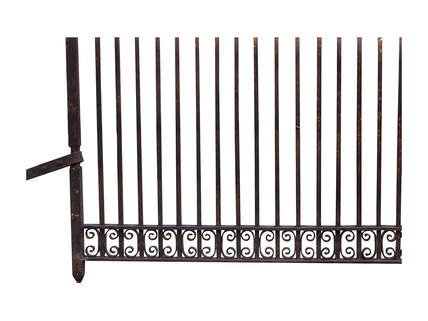 BISCOTTINI Portail en fer - Fer massif avec détails ornementaux - Clôture en fer - Portail en métal - Porte décorative - Portail d'entrée - 360x10x300cm