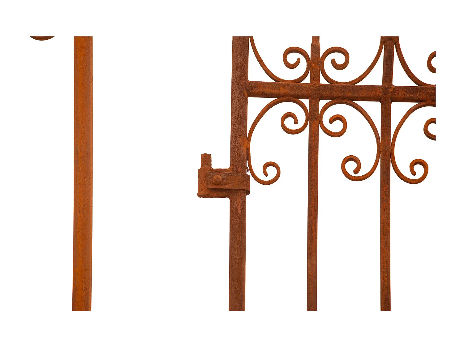 BISCOTTINI Portail en fer - Fer massif avec détails ornementaux - Clôture en fer - Portail en métal - Porte décorative - Portail d'entrée - 332x8x245cm