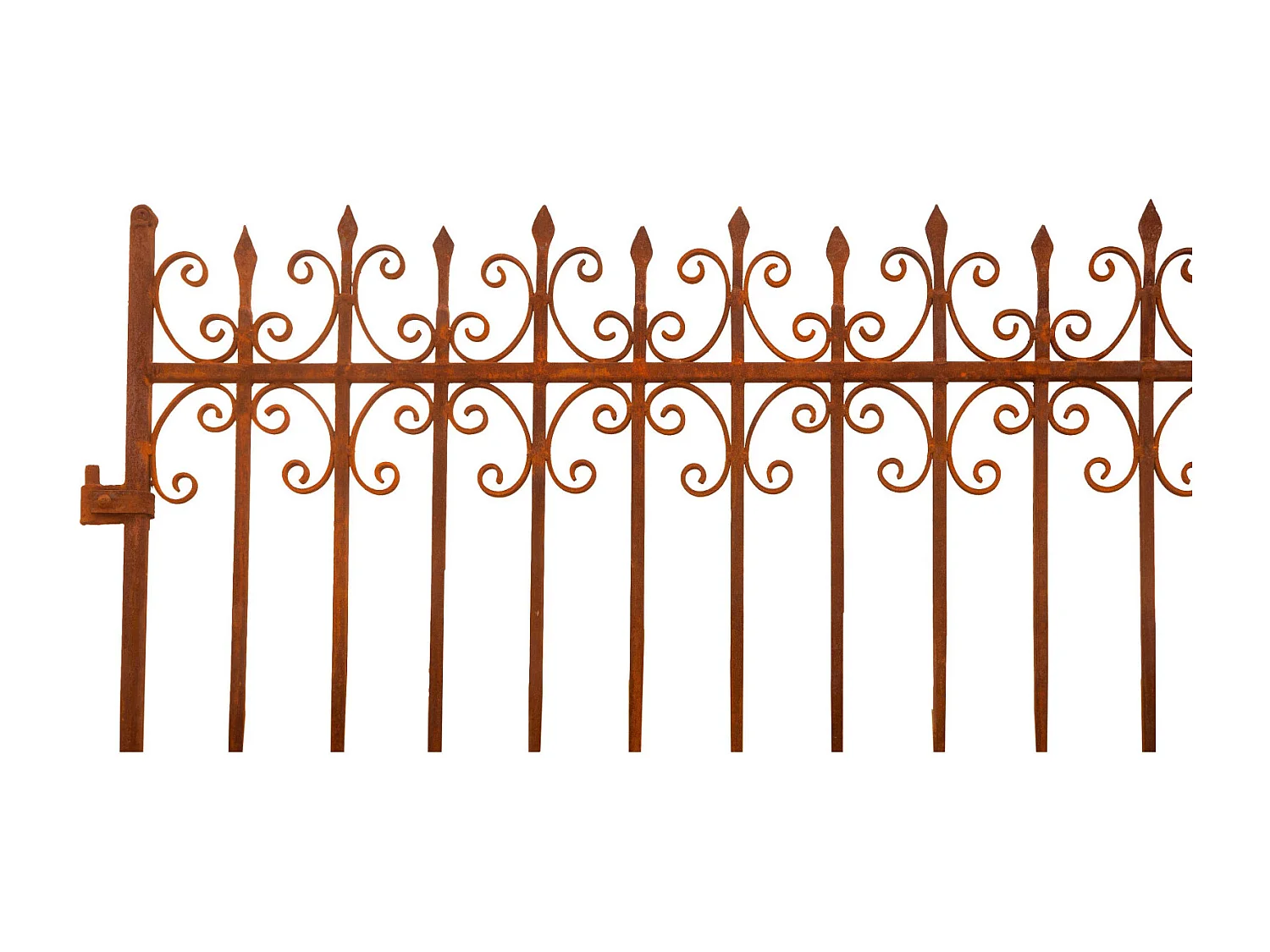 BISCOTTINI Portail en fer - Fer massif avec détails ornementaux - Clôture en fer - Portail en métal - Porte décorative - Portail d'entrée - 332x8x245cm