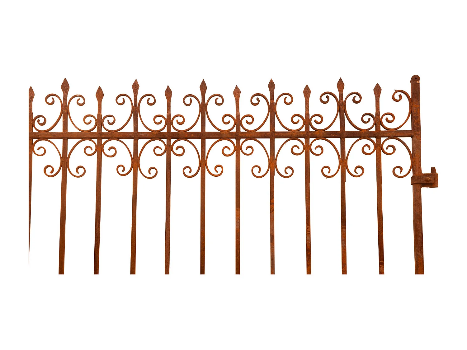 BISCOTTINI Portail en fer - Fer massif avec détails ornementaux - Clôture en fer - Portail en métal - Porte décorative - Portail d'entrée - 332x8x245cm