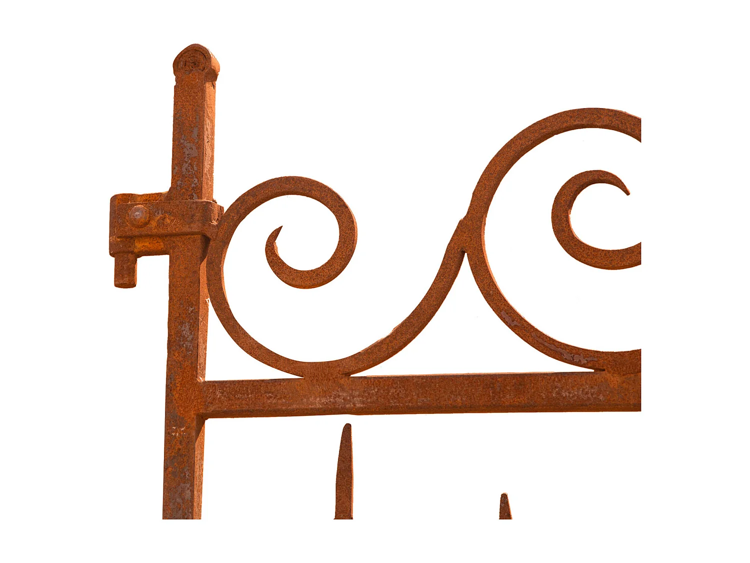 BISCOTTINI Portail en fer - Fer massif avec détails ornementaux - Clôture en fer - Portail en métal - Porte décorative - Portail d'entrée - 320x8x245cm