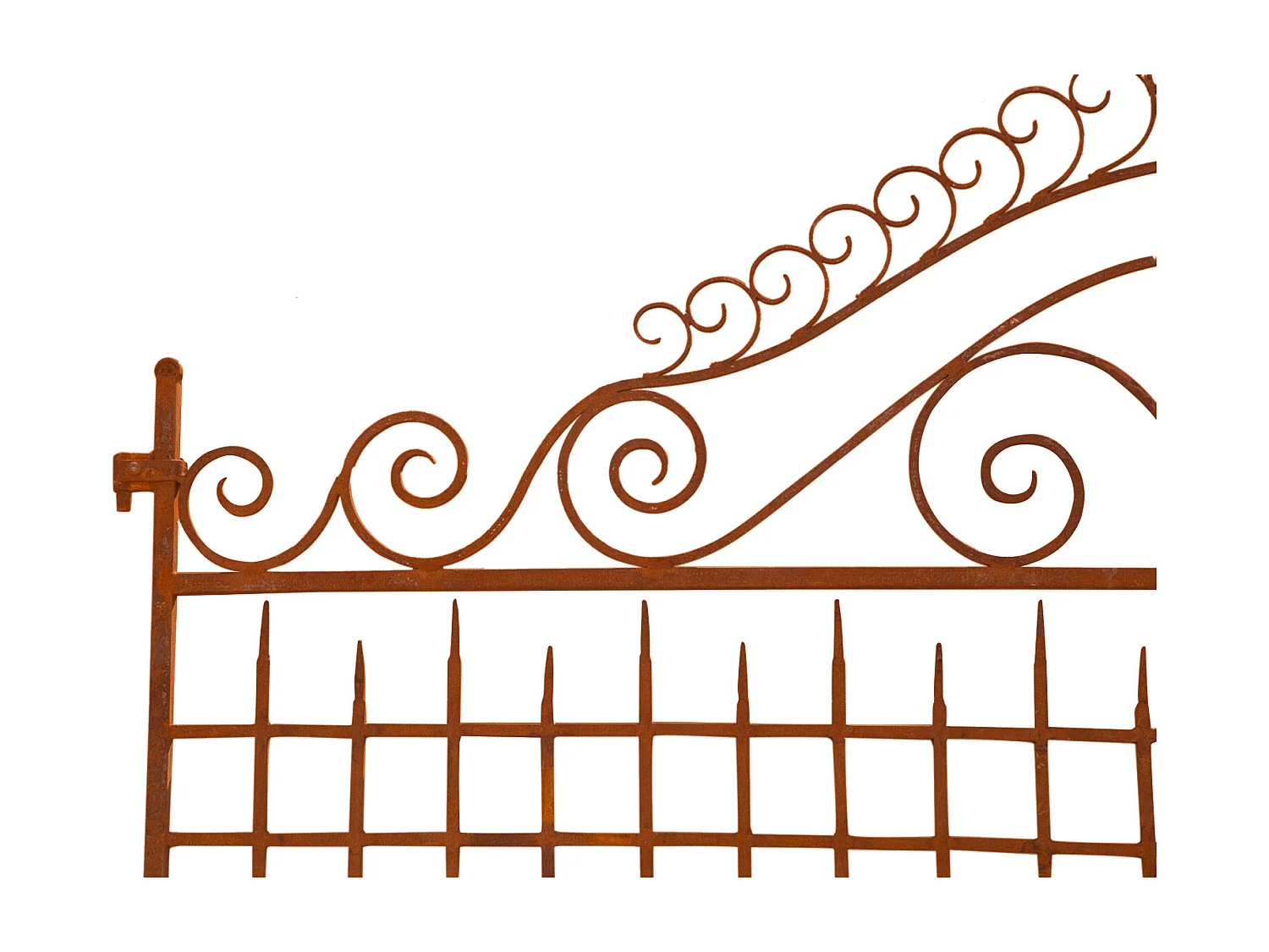 BISCOTTINI Portail en fer - Fer massif avec détails ornementaux - Clôture en fer - Portail en métal - Porte décorative - Portail d'entrée - 320x8x245cm