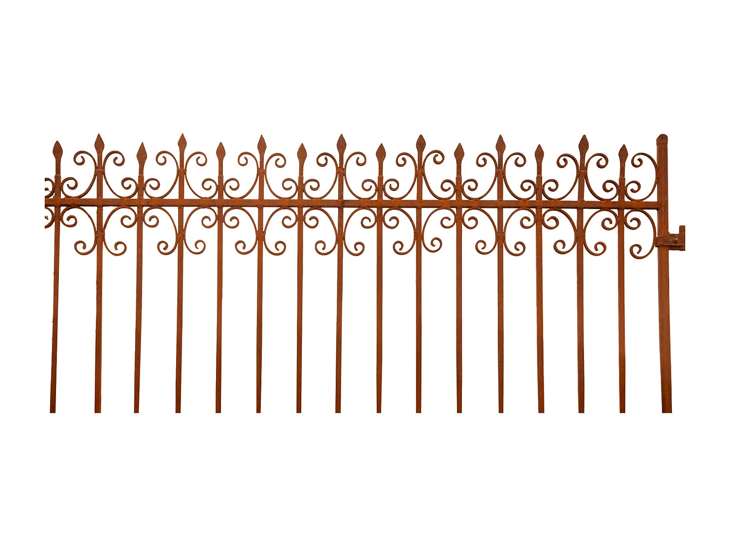 BISCOTTINI Portail en fer - Fer massif avec détails ornementaux - Clôture en fer - Portail en métal - Porte décorative - Portail d'entrée - 400x8x272cm