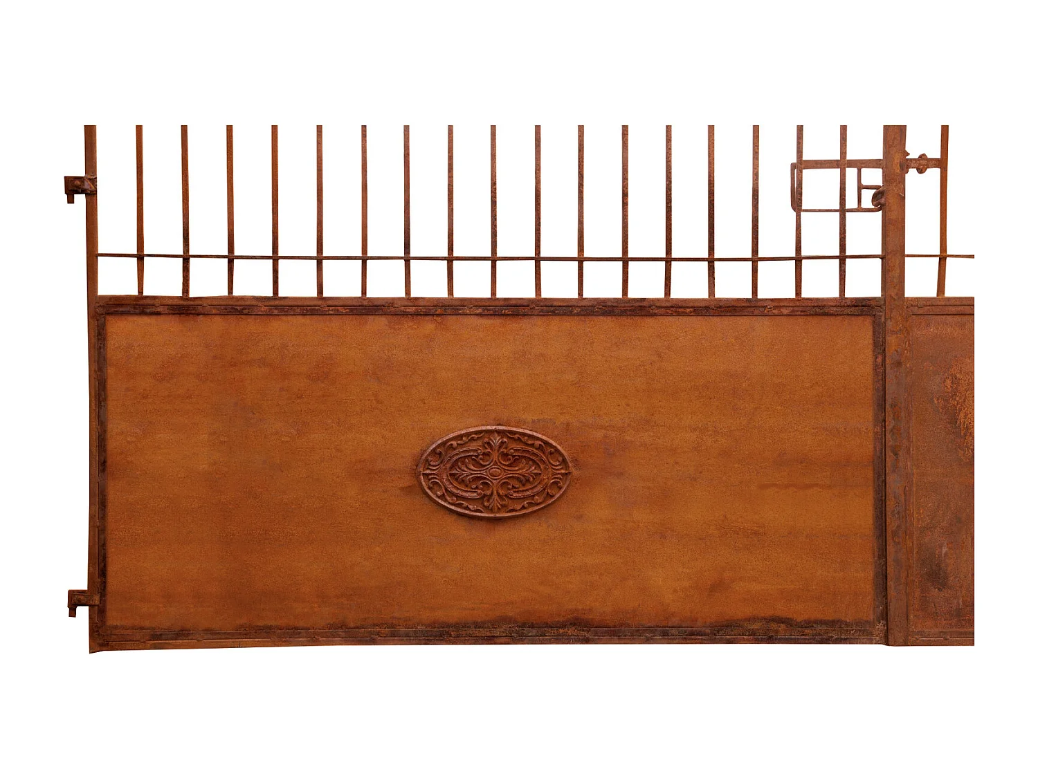BISCOTTINI Portail en fer - Fer massif avec détails ornementaux - Clôture en fer - Portail en métal - Porte décorative - Portail d'entrée - 400x8x272cm