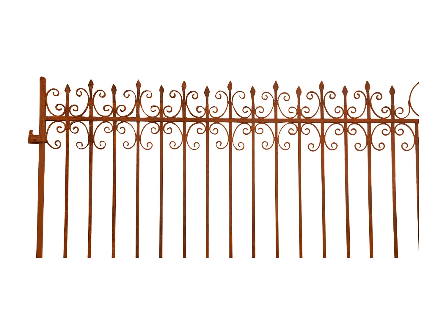 BISCOTTINI Portail en fer - Fer massif avec détails ornementaux - Clôture en fer - Portail en métal - Porte décorative - Portail d'entrée - 400x8x272cm