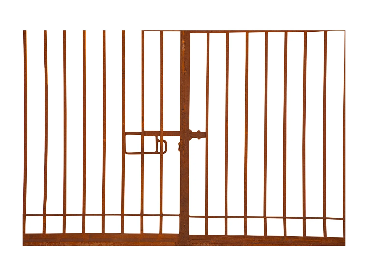 BISCOTTINI Portail en fer - Fer massif avec détails ornementaux - Clôture en fer - Portail en métal - Porte décorative - Portail d'entrée - 400x8x245cm