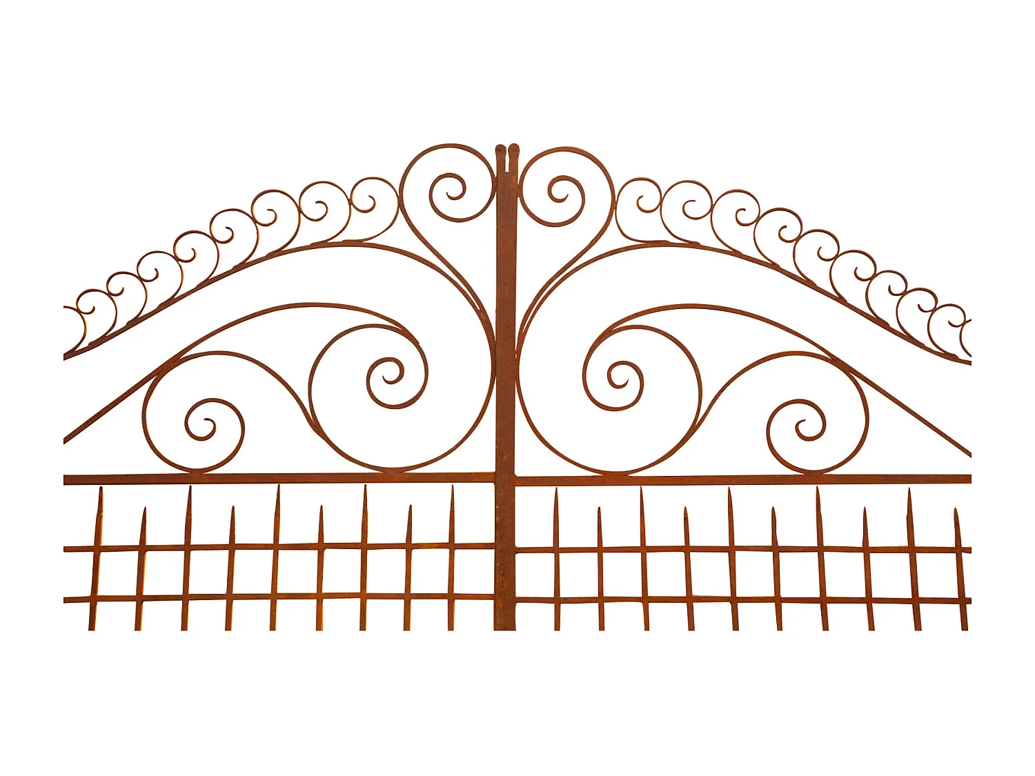 BISCOTTINI Portail en fer - Fer massif avec détails ornementaux - Clôture en fer - Portail en métal - Porte décorative - Portail d'entrée - 400x8x245cm