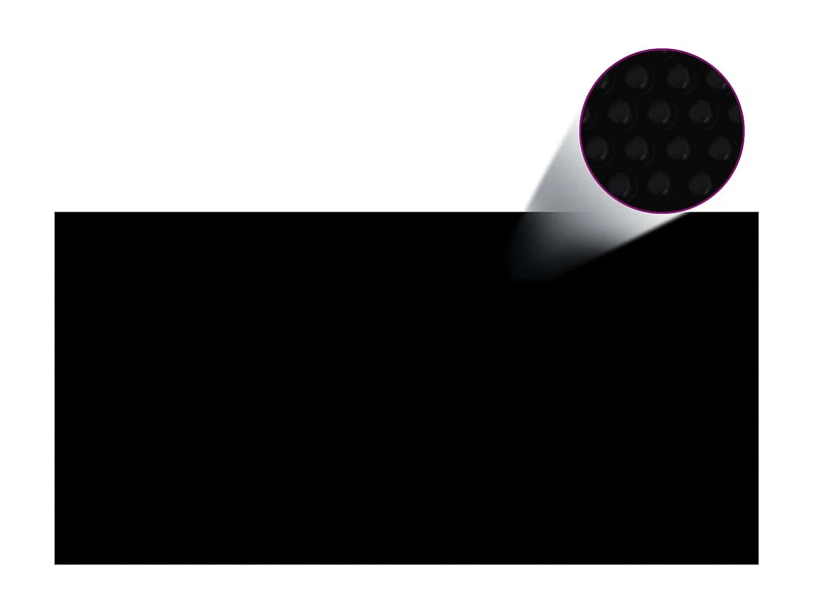 Película solar flutuante retangular preta de 10x5m para piscina PE