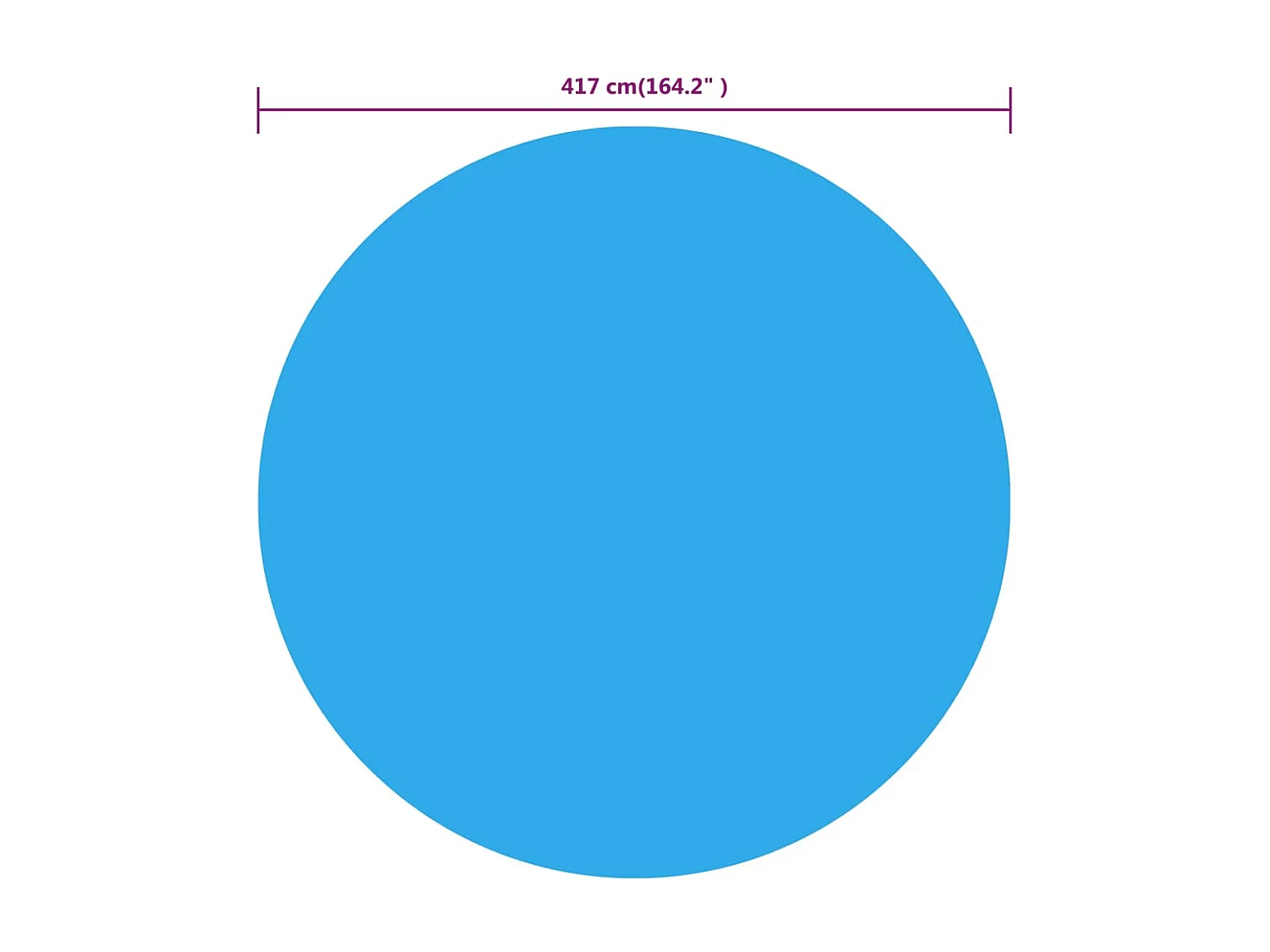 Cobertura de piscina PE azul 417 cm