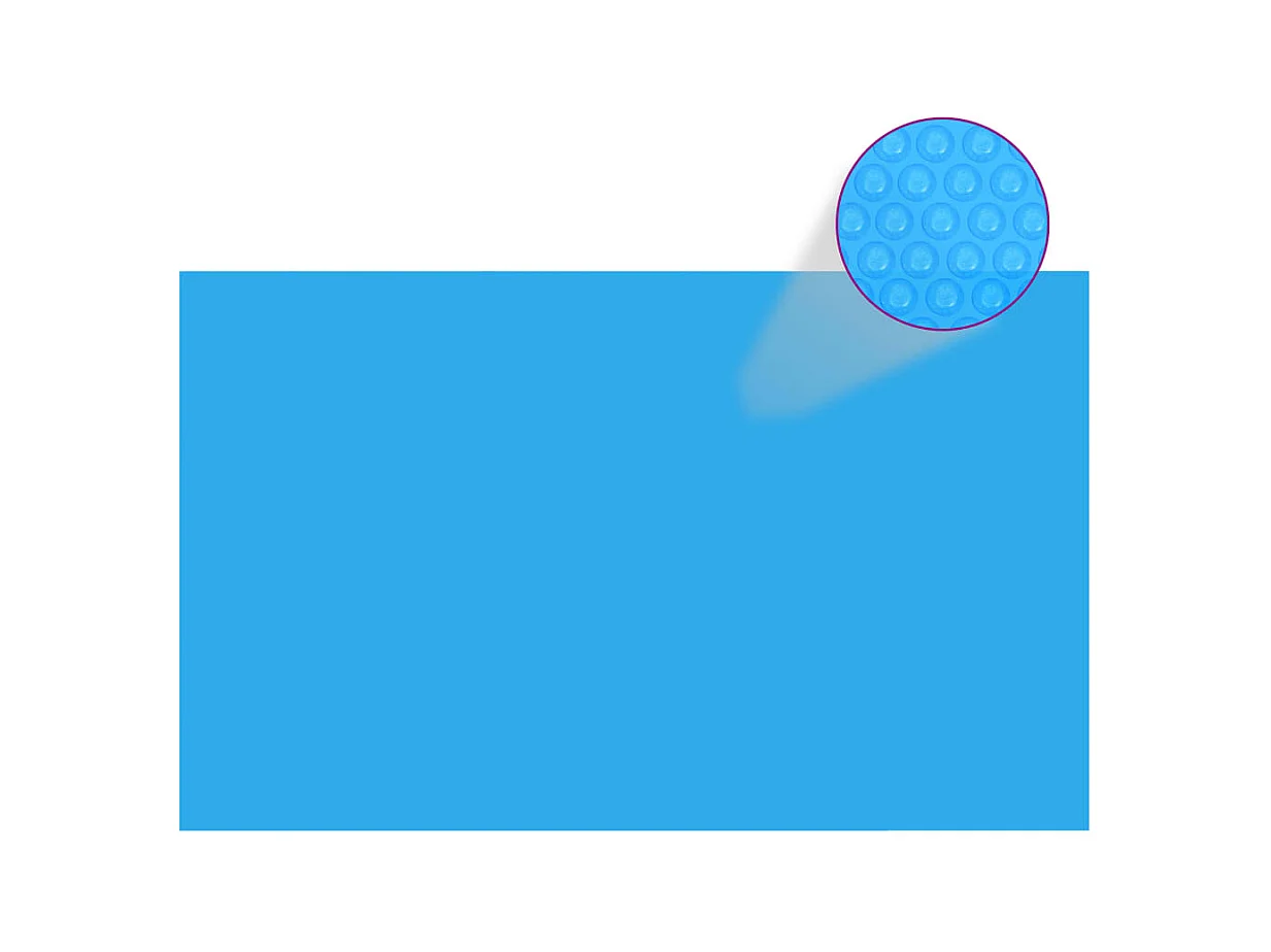Bache de piscine rectangulaire 260 x 160 cm PE Bleu