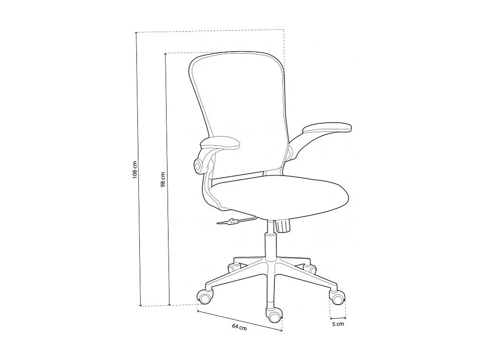 Silla de escritorio Lexi giratoria altura regulable gris/blanco Adec