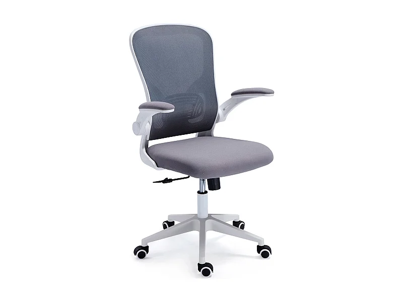 Silla de escritorio Lexi giratoria altura regulable gris/blanco Adec